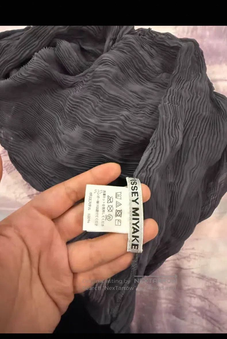 Issey Miyake Issey Miyake Grey Blue Long-Sleeve Top Size M / US 6-8 / IT 42-44 - 3 Thumbnail
