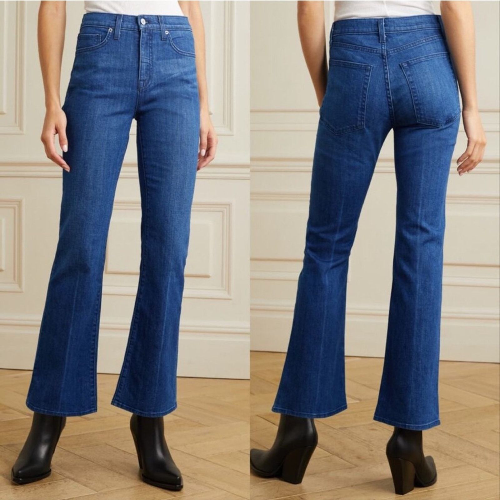 Nili Lotan Nili Lotan High Rise Boot Cut Jean Size 28" / US 6 / IT 42 - 1 Thumbnail