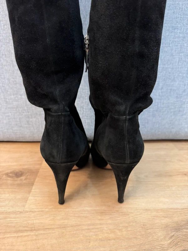 Prada Prada Milano Suede High Boots Heels Black size 38,5 Size US 7.5 / IT 37.5 - 8 Thumbnail