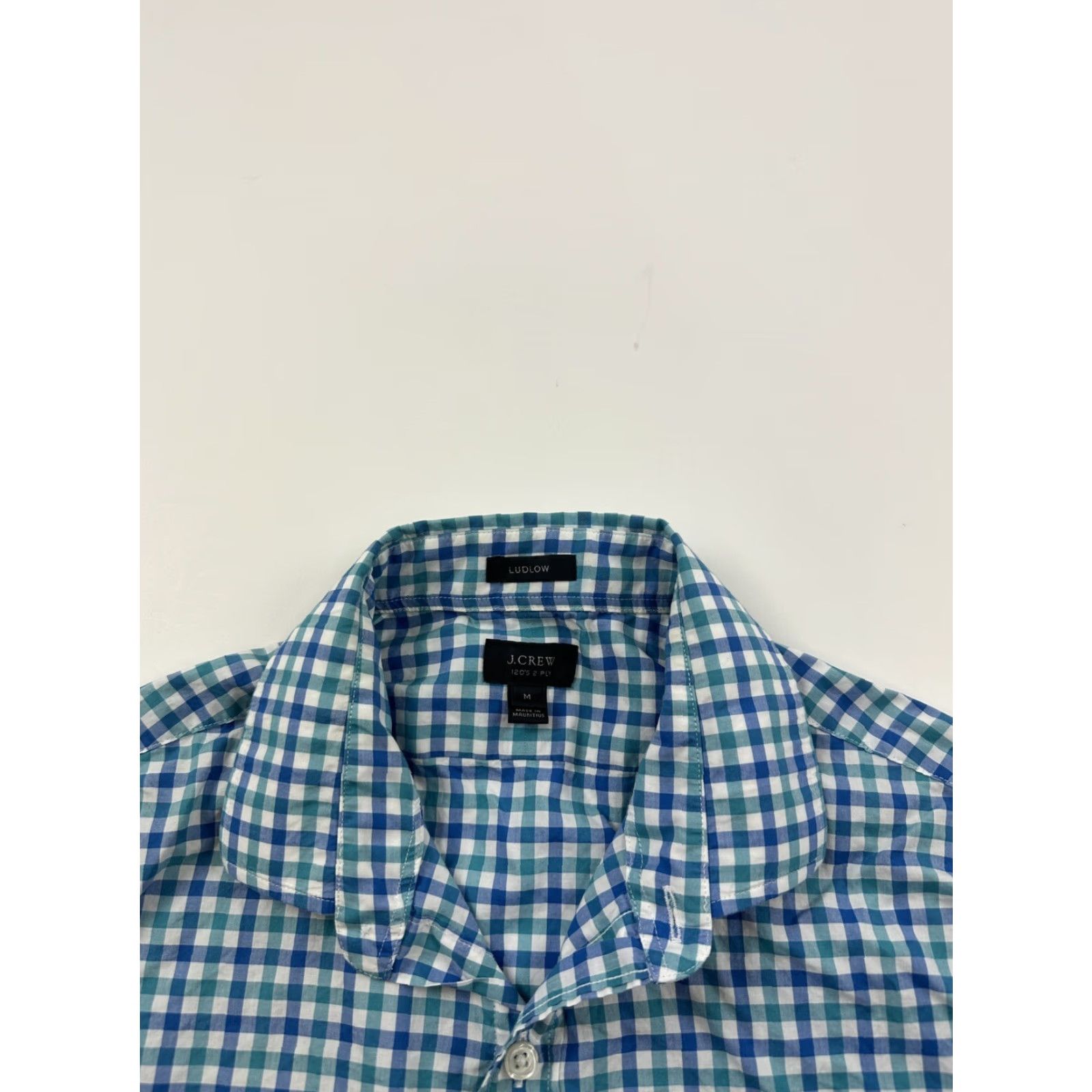 J.Crew J.Crew Shirt Men’s Medium Blue Gingham Plaid Ludlow 120’s 2 Ply Button Up Size US M / EU 48-50 / 2 - 2 Thumbnail