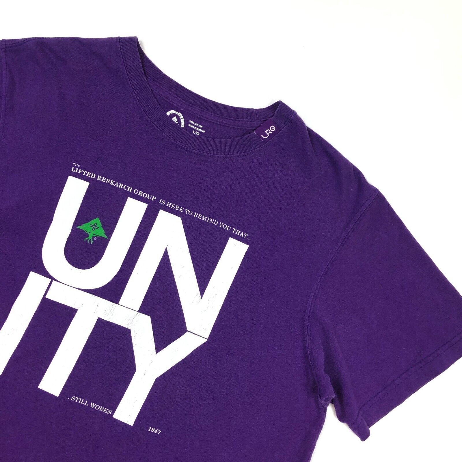 LRG LRG Unity Spell Out Logo Purple Tee T Shirt Size Large L B1 Size US L / EU 52-54 / 3 - 2 Thumbnail