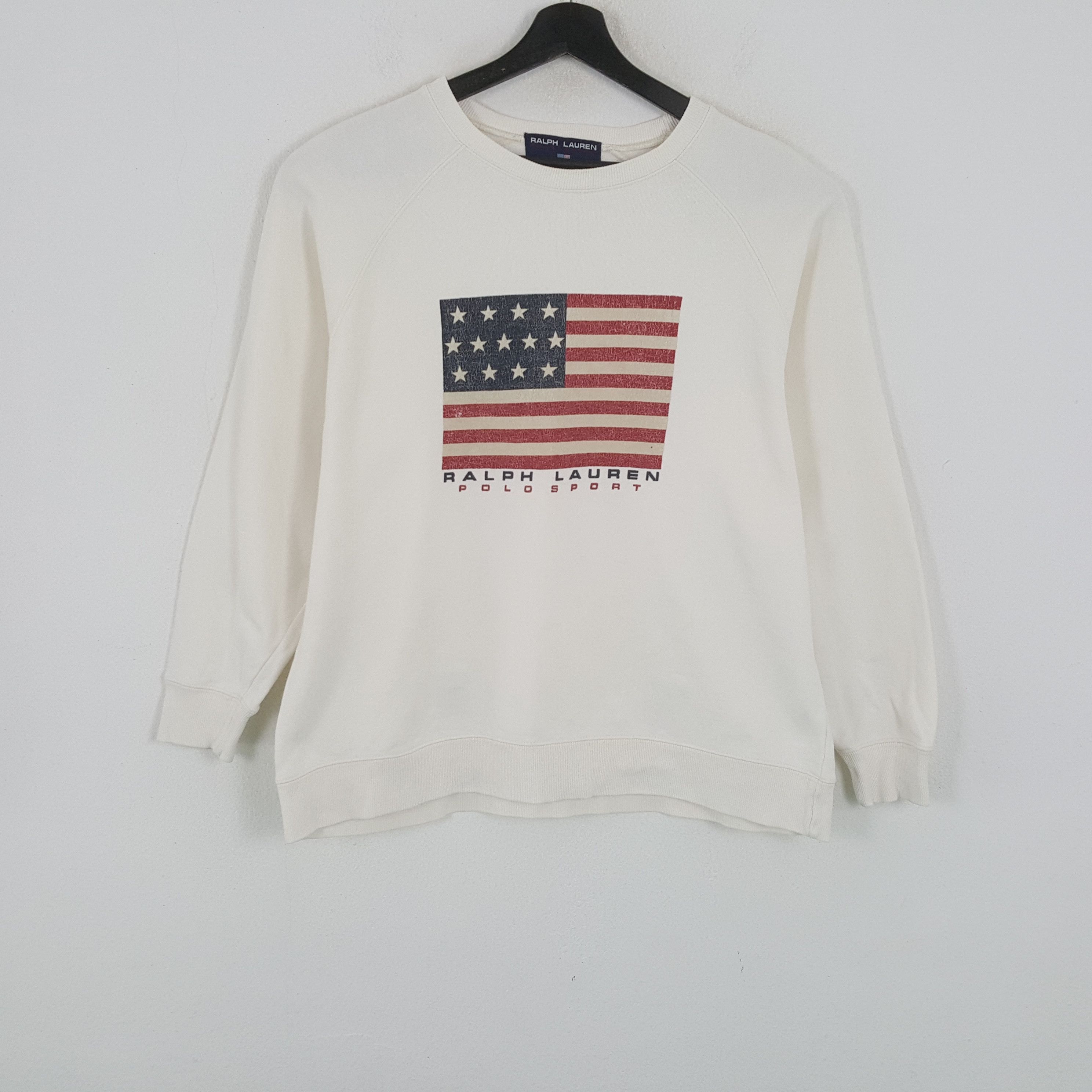 Ralph Lauren × Vintage RALPH LAUREN Polo Sport Flag Design Streetwear Sweatshirt Size US L / EU 52-54 / 3 - 1 Thumbnail