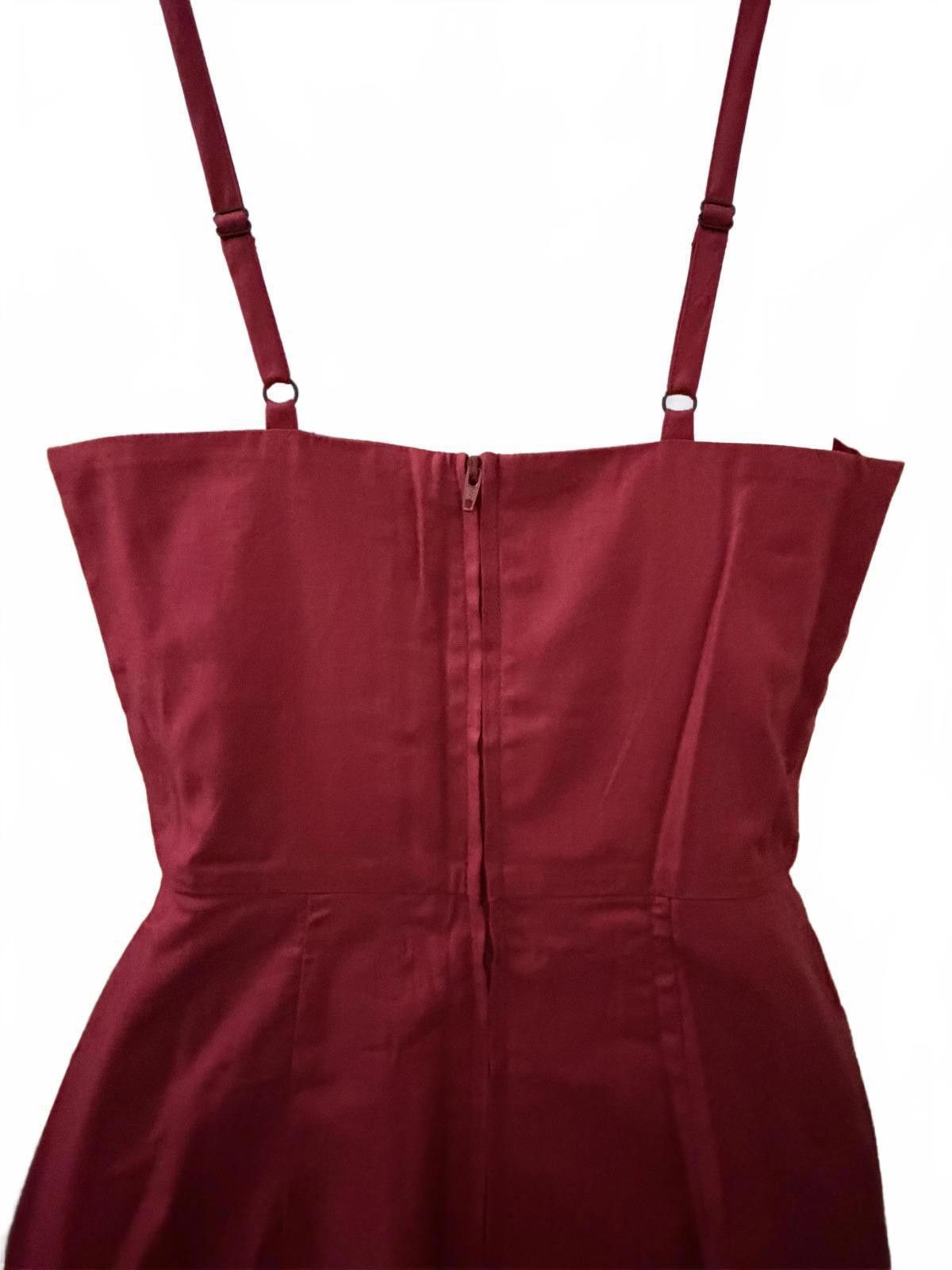 Other HEARTS & FOUND Bettie Dress in Burgundy (SMALL) Size S / US 4 / IT 40 - 6 Thumbnail