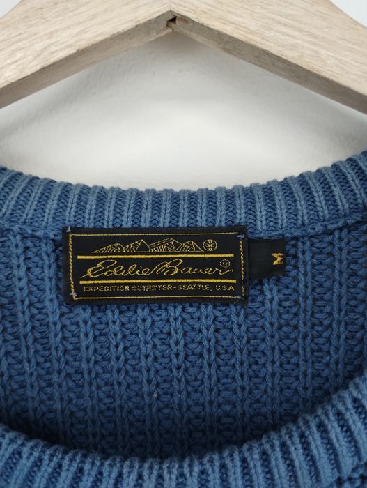 Vintage Vintage Eddie Bauer Blue Ribbed Knit Sweater | Grailed