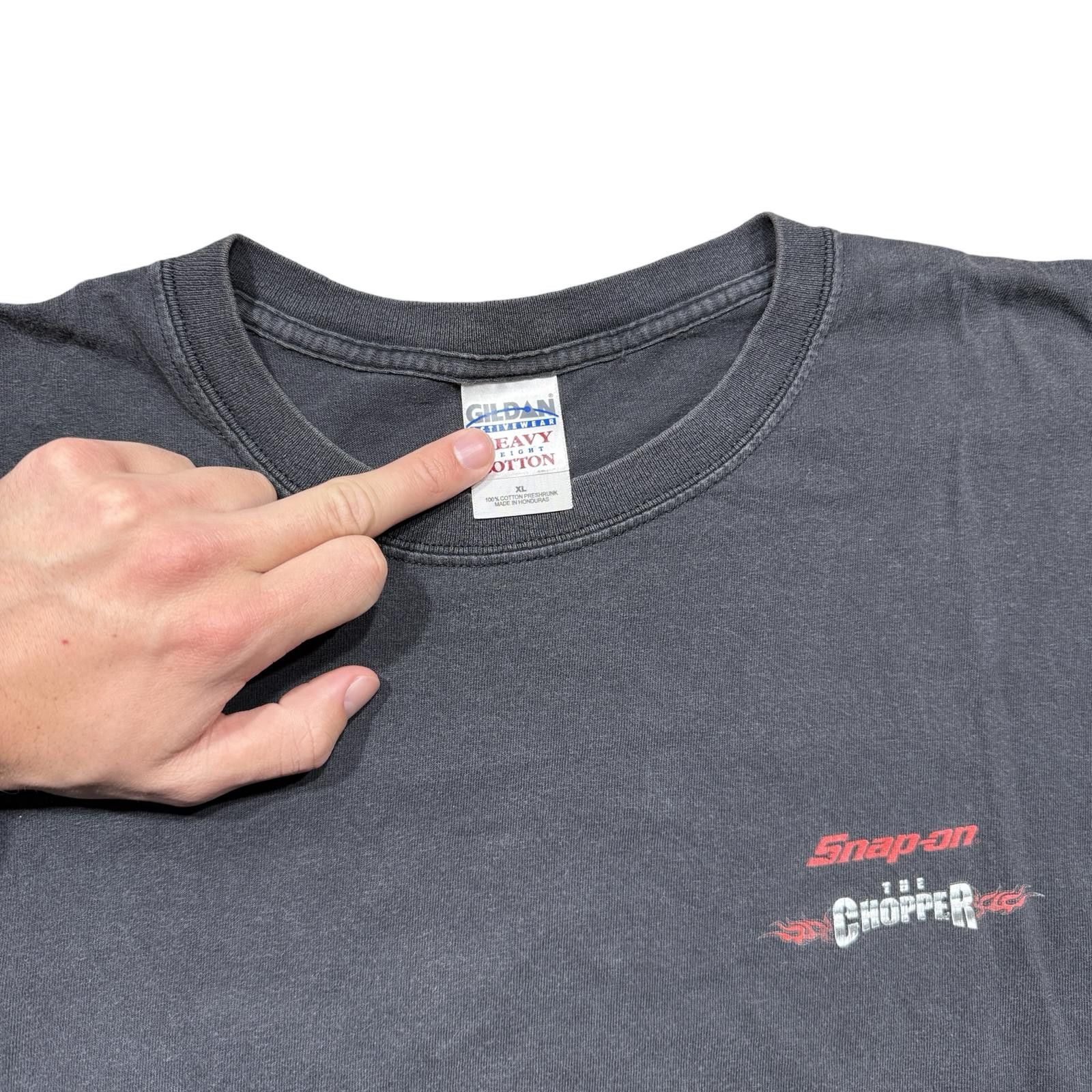 Designer Snap-on Chopper Motorcycle Y2K Graphic Tee Size US XL / EU 56 / 4 - 3 Thumbnail