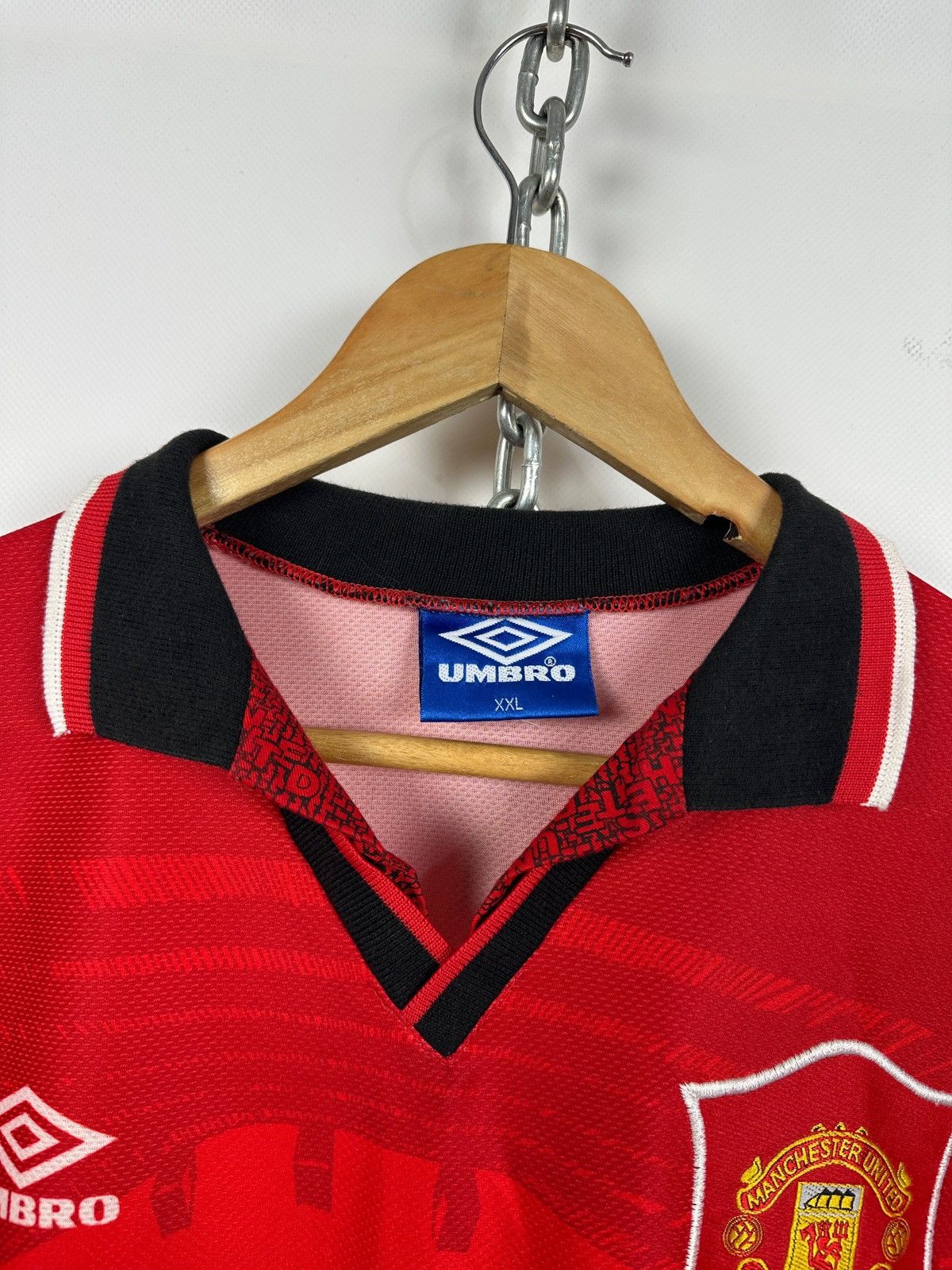 Umbro Vintage 1994-96 Umbro Manchester United Rare Soccer Jersey Size US XXL / EU 58 / 5 - 11 Thumbnail