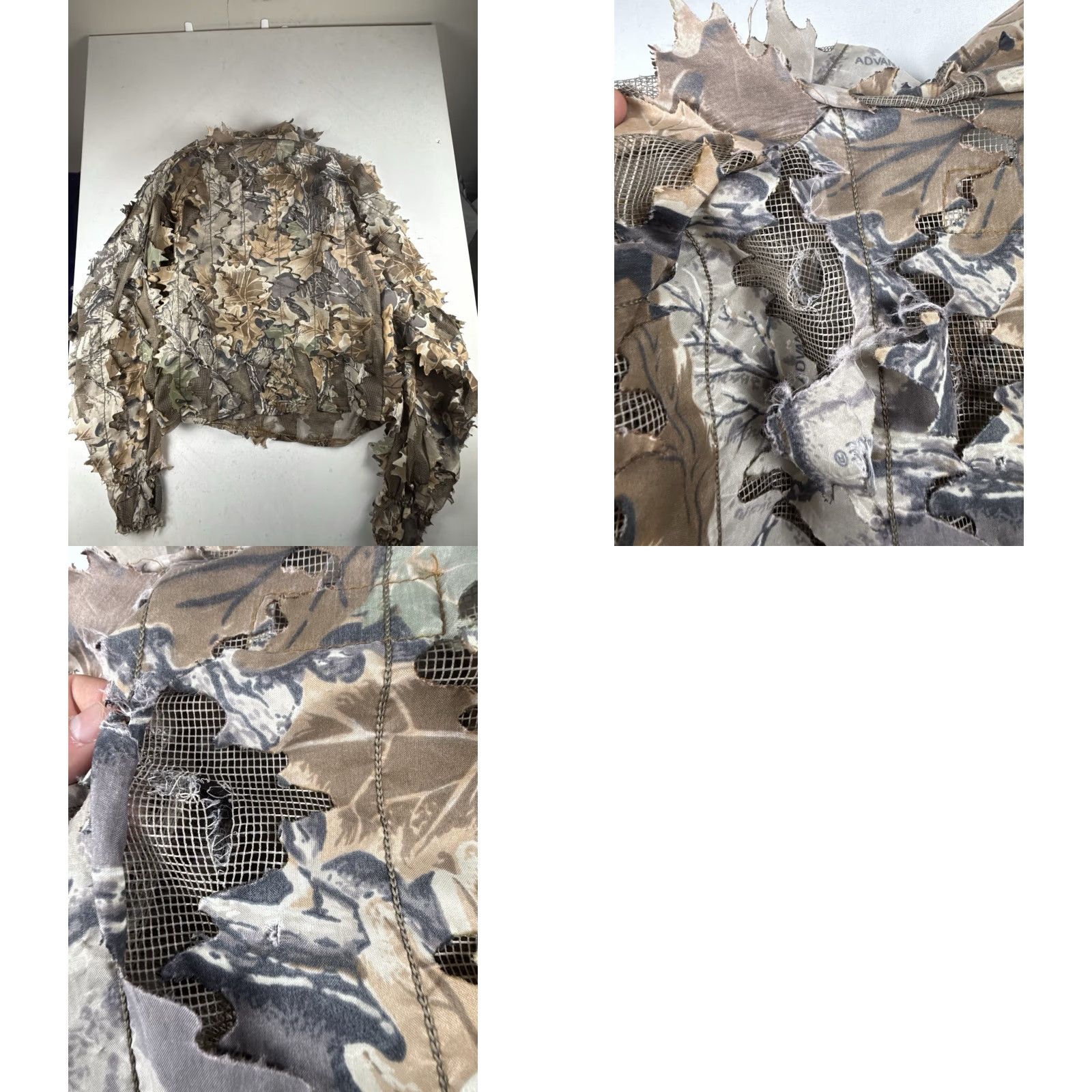 Hunter VINTAGE Hunting Ghillie Leaf Jacket M/L Game Hunter Camouflage Leaves Brown Military Jacket Mens L Size US L / EU 52-54 / 3 - 8 Thumbnail