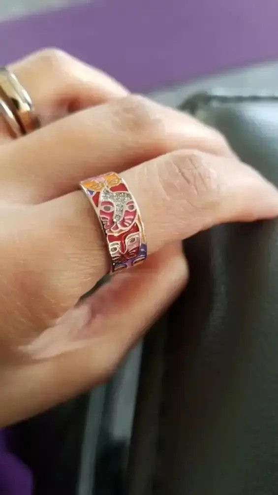 Jewelry Creative Handmade Enamel Craft Ring Size ONE SIZE - 2 Thumbnail