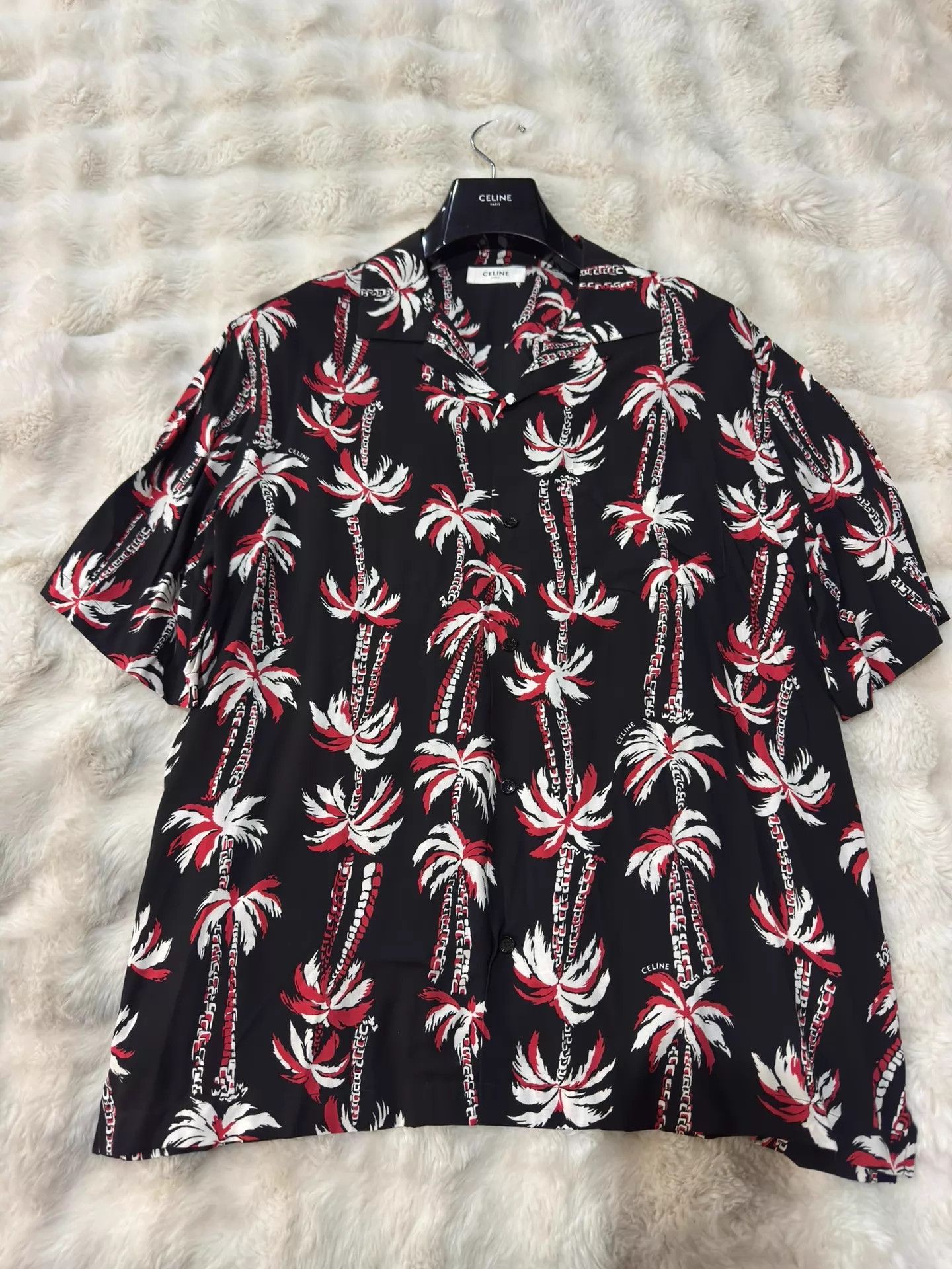 Celine Celine Men's Hedi Coconut Tree Short-Sleeve Shirt 40 M Size US M / EU 48-50 / 2 - 1 Thumbnail