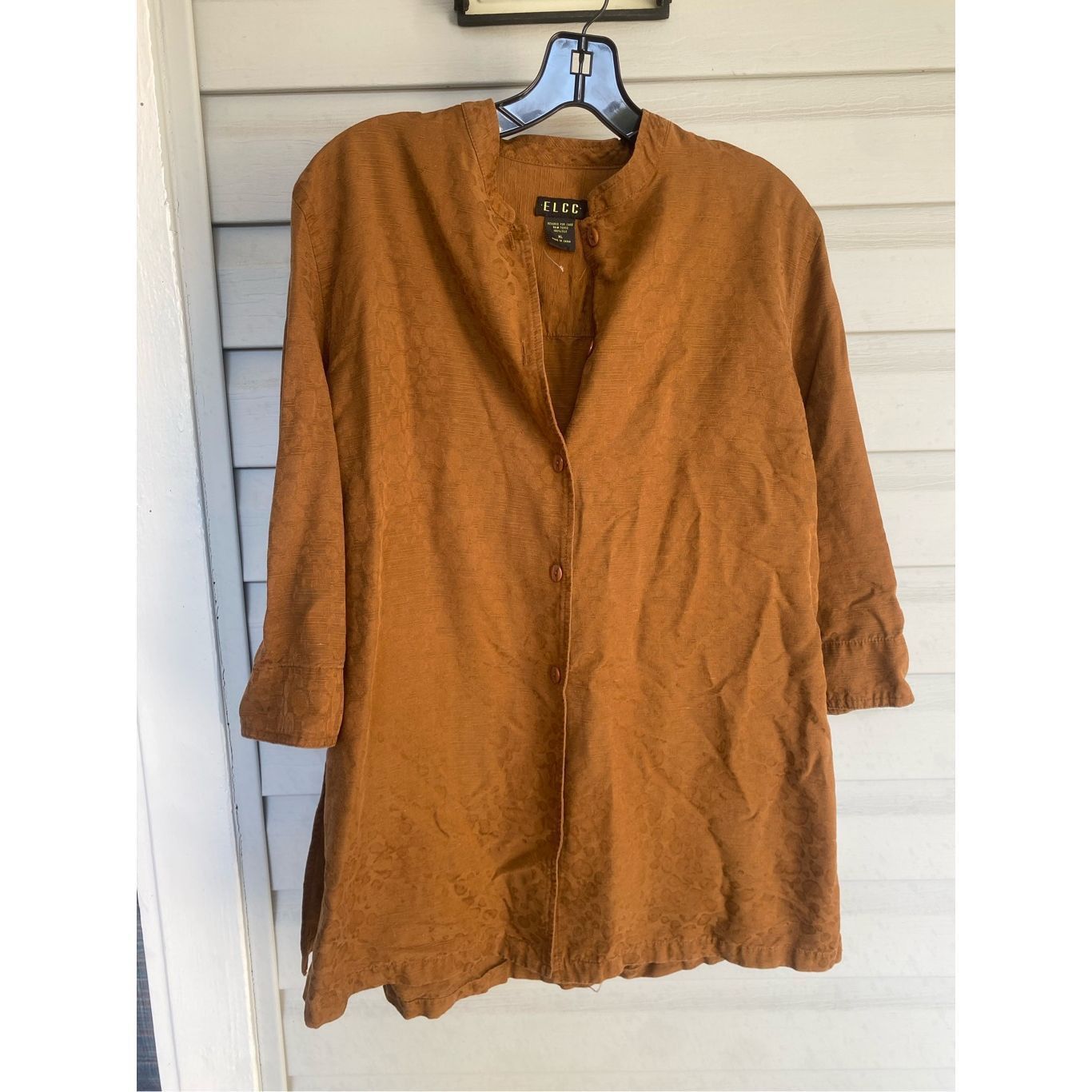 SikSilk ELCC Silk Burnt Orange Rust Colored Leopard Print Button-up Size XL / US 12-14 / IT 48-50 - 1 Thumbnail