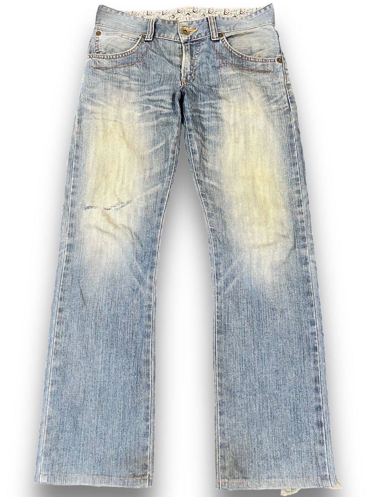 Edition Japan Vintage Edwin 503 Blue Trip Distressed Denim Size US 32 / EU 48 - 1 Thumbnail