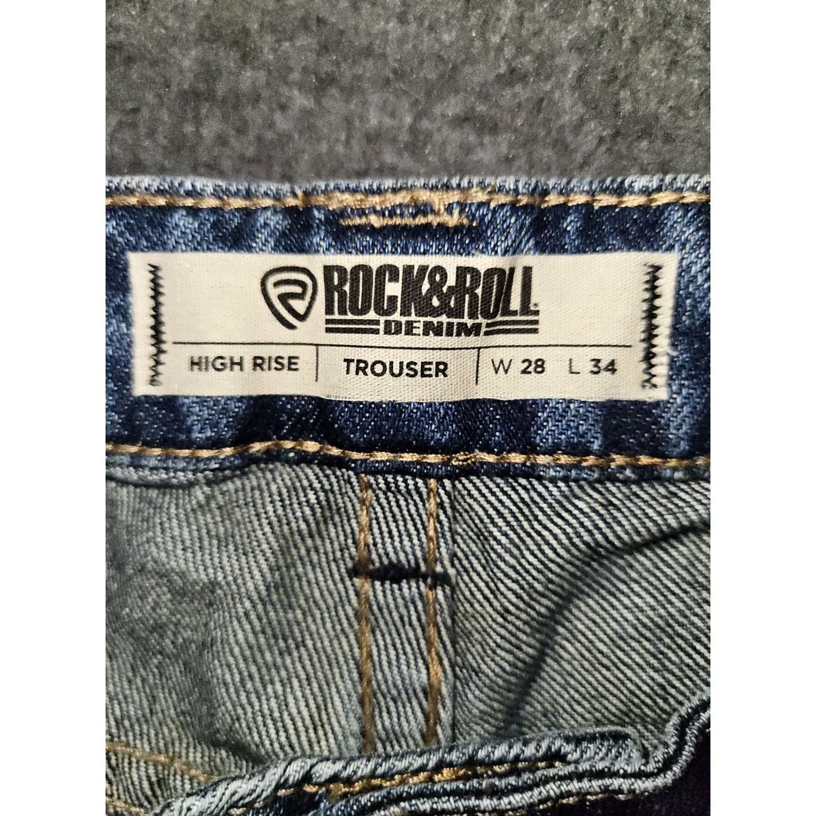 Vintage Rock & Roll Denim Jeans NWT Women's 28 L34 Flare Blue Cowgirl Rock & Roll High Rise Trouser Jeans Regular Denim Shirt? Size 28" / US 6 / IT 42 - 2 Thumbnail