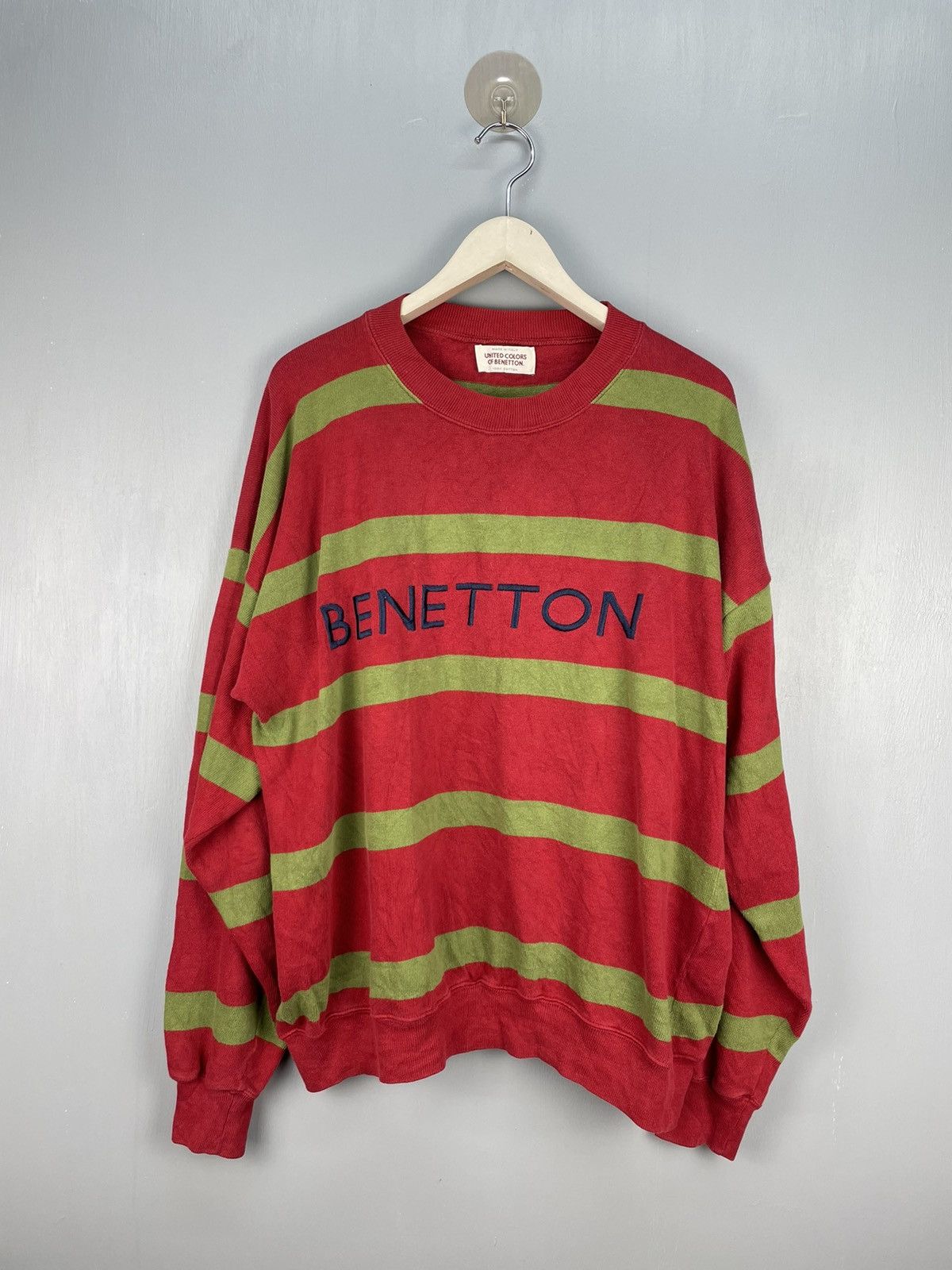 United Colors Of Benetton Vtg 90s United Colors Of Benetton embroidery logo sweatshirt Size US M / EU 48-50 / 2 - 1 Thumbnail