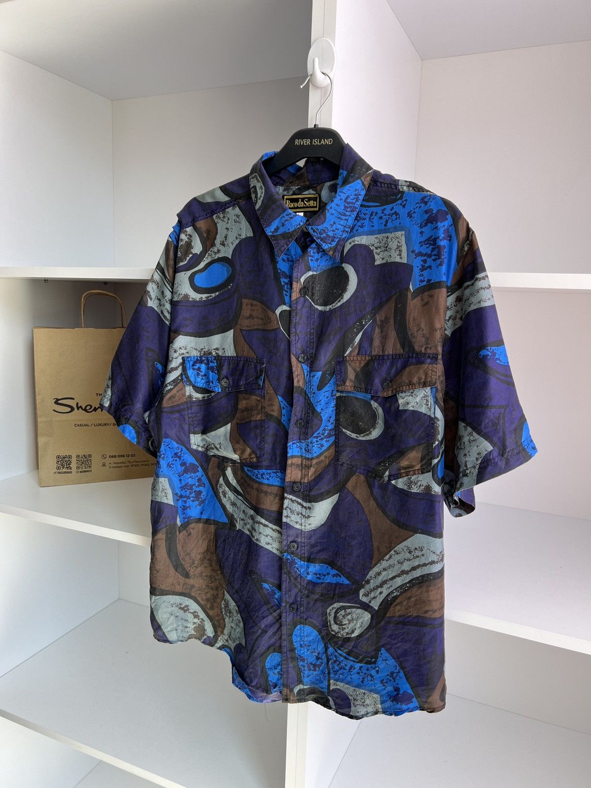 Designer × Vintage Vintage Baco Da Setta Short Sleeve Shirt Size US L / EU 52-54 / 3 - 2 Thumbnail
