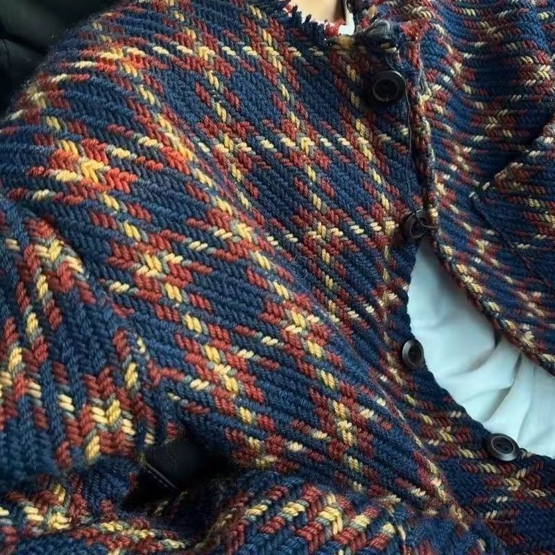 Other Vintage Retro Plaid Tassel Woolen Loose Jacket Size US XL / EU 56 / 4 - 5 Thumbnail