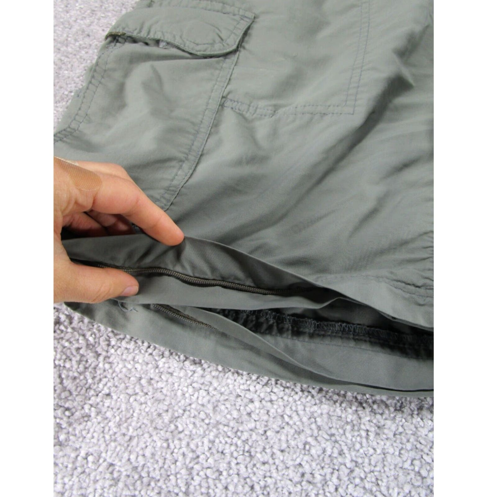 Vintage REI Cargo Shorts Mens Large Green Nylon Hiking Utility Size US 33 - 3 Thumbnail