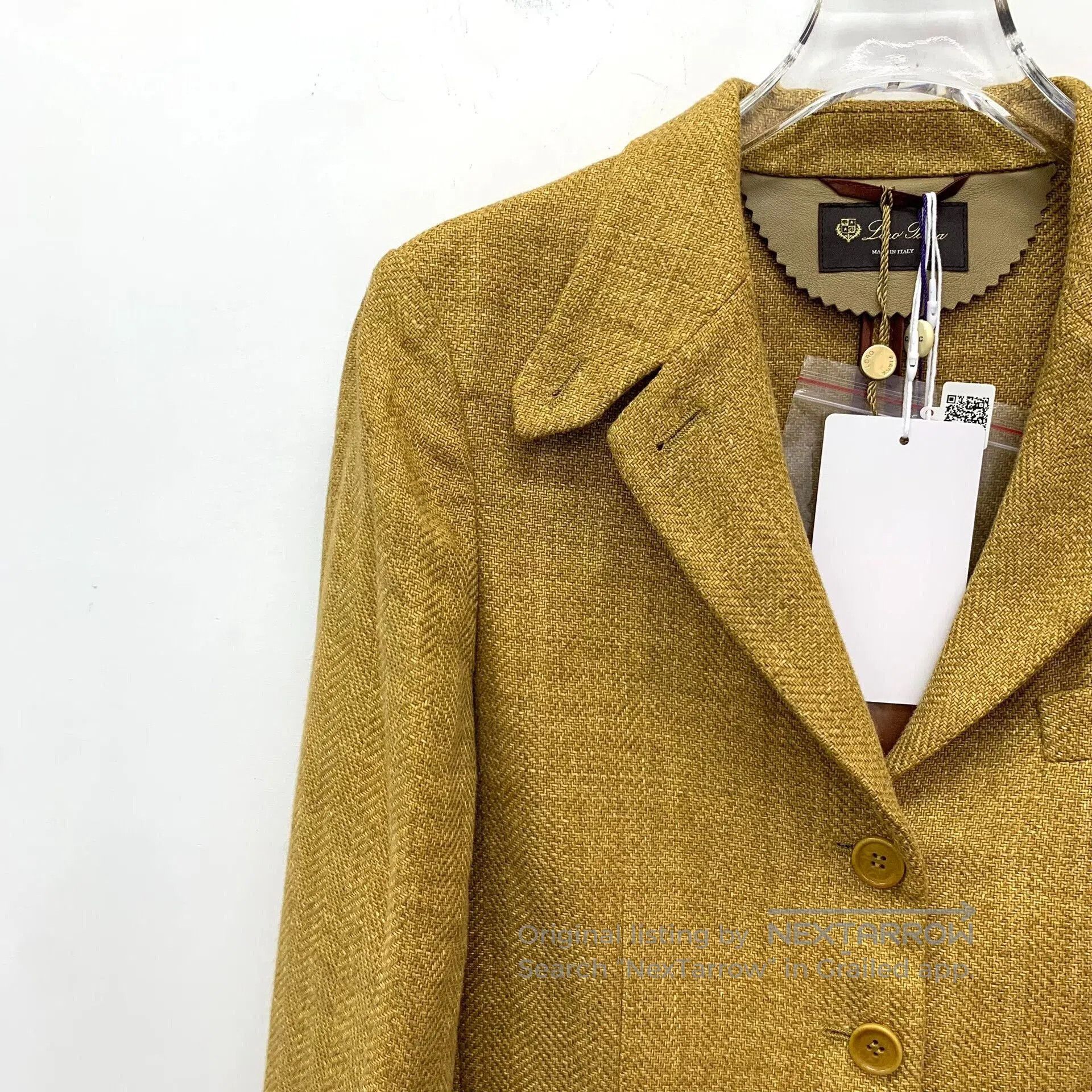 Loro Piana Loro Piana Yellow Linen Lapel Blazer. Size US XXS / EU 40 - 3 Thumbnail