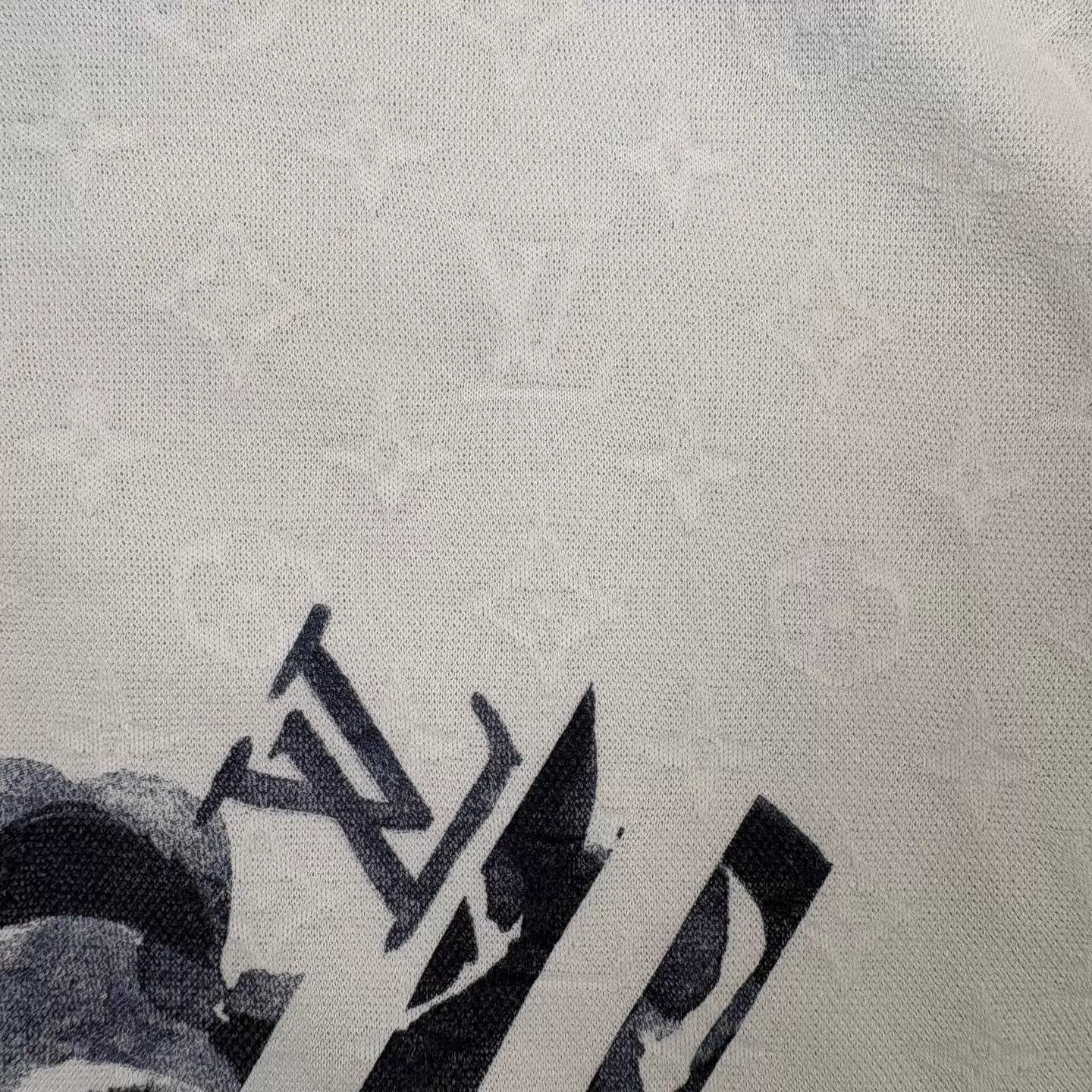 Louis Vuitton LV White Floral Embroidered Short Sleeve T-shirt L Italian Size US L / EU 52-54 / 3 - 4 Thumbnail