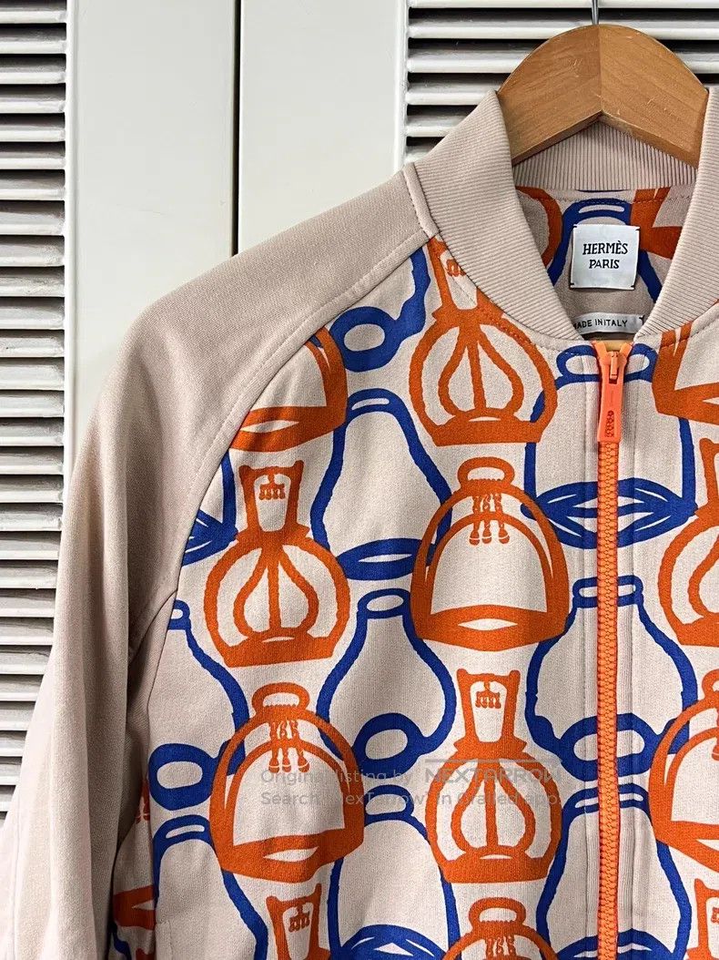 Hermes Hermes Stirrup Fantasy printed baseball jacket Size S / US 4 / IT 40 - 4 Thumbnail