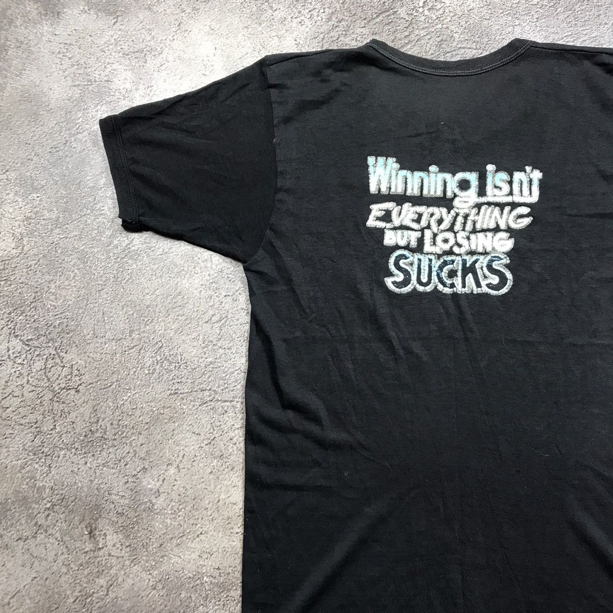 Vintage Vintage 90s Graphic Tee Winning Isnt Everything Grunge L Size US L / EU 52-54 / 3 - 2 Thumbnail