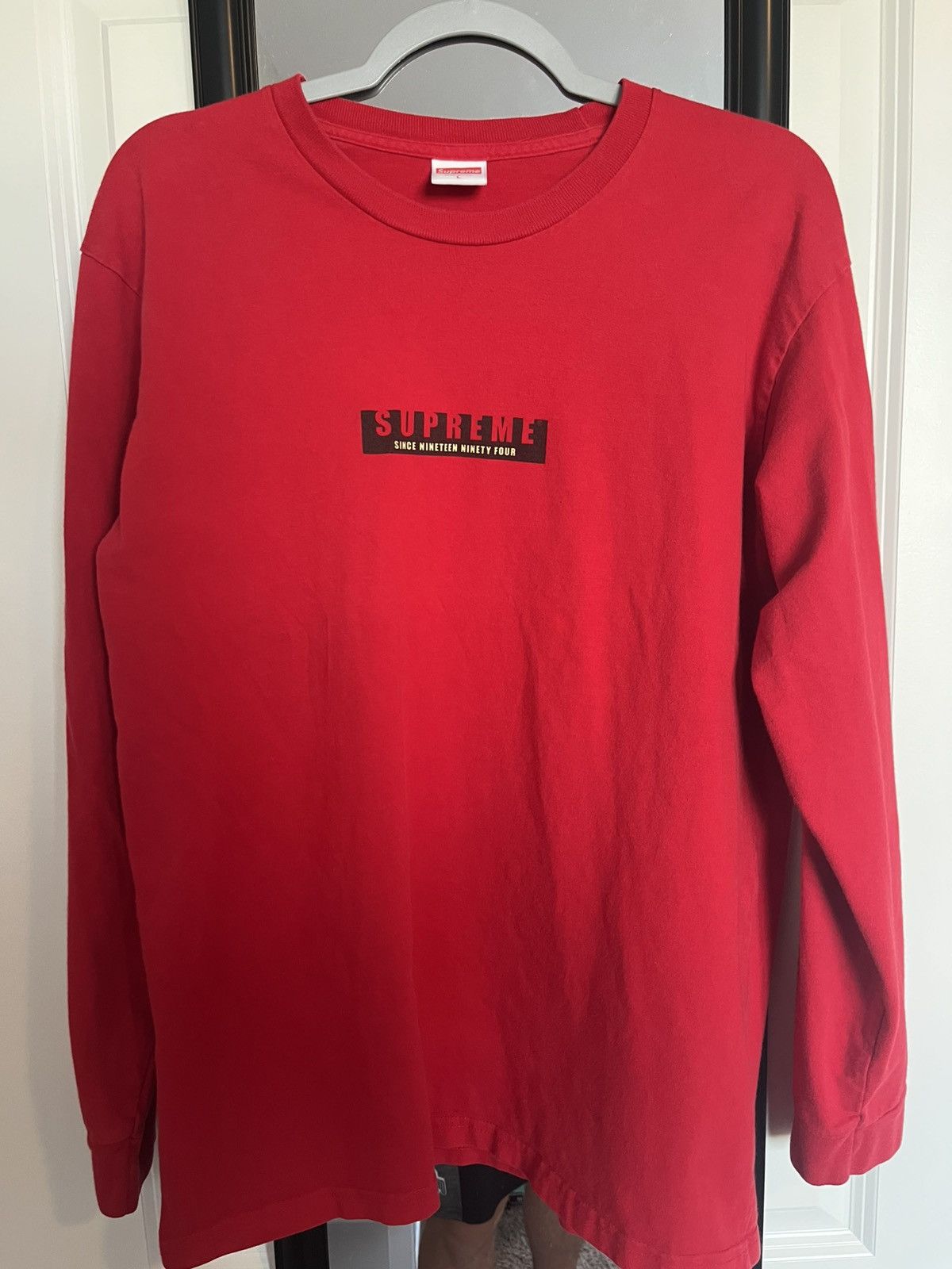 Supreme Since 1994 Men's Long Sleeve Tee Red Size Large