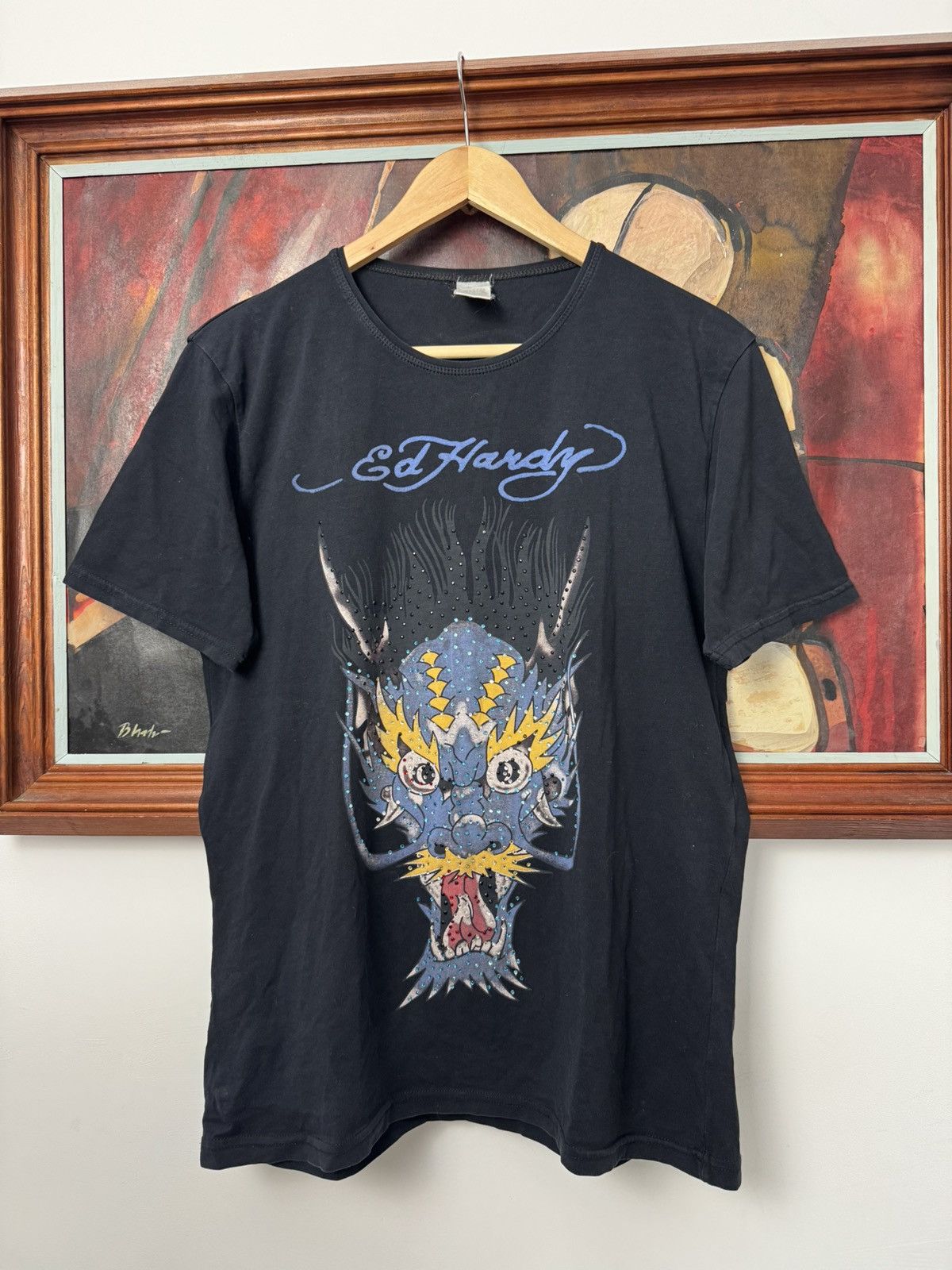 Ed Hardy Vintage Ed Hardy By Christian Audigier Y2k Tee Tattoo Print Size US M / EU 48-50 / 2 - 1 Thumbnail