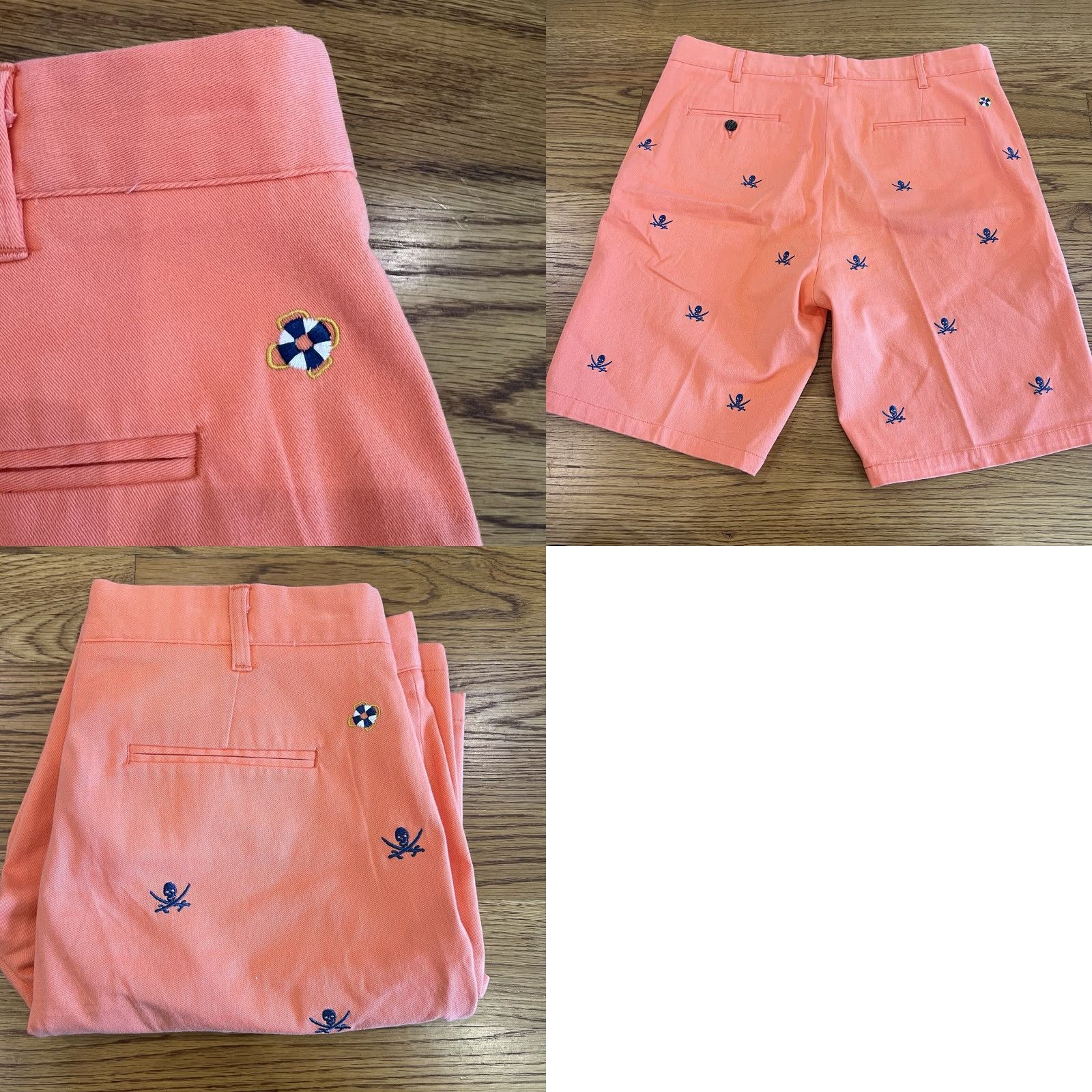 Vintage VINTAGE Castaway Nantucket Island Men's Chino Shorts 34 Coral Beach Travel Casual Summer Size US 34 / EU 50 - 8 Thumbnail