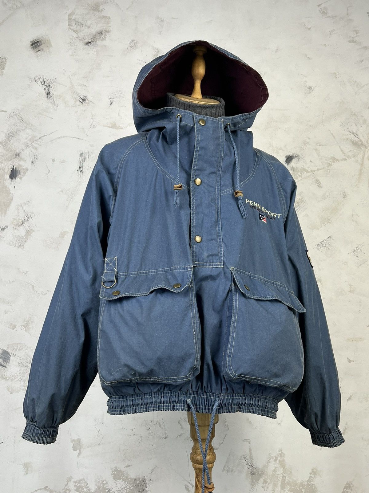 Vintage Vintage Penn Sport Athletic Wear Anorak Hooded Jacket M - L Size US L / EU 52-54 / 3 - 2 Thumbnail