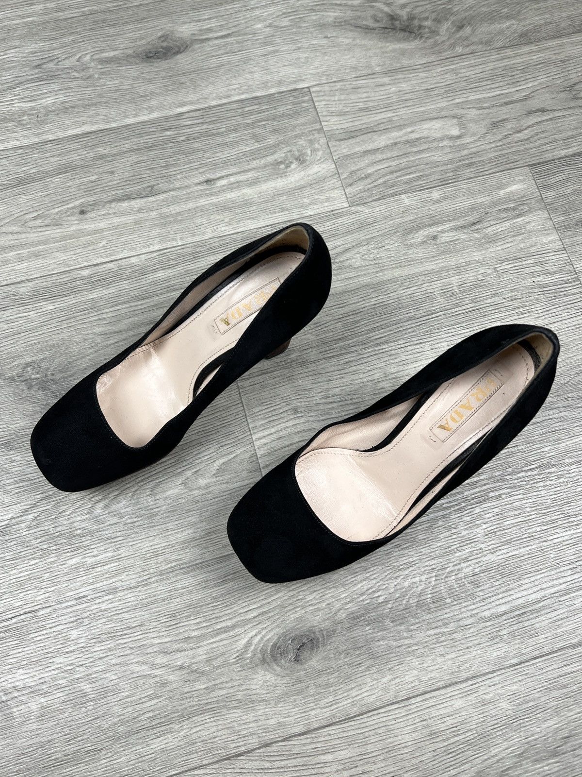 Prada Vintage Prada Suede Platform Heels – Two-Tone Brown & Black Size US 7.5 / IT 37.5 - 2 Thumbnail