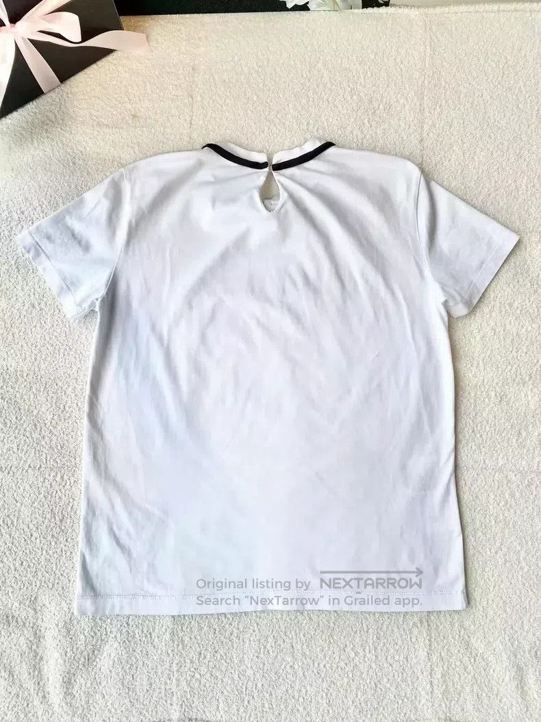 Miu Miu Miu Miu Size L Bow letter logo printed short sleeves Size L / US 10 / IT 46 - 2 Thumbnail