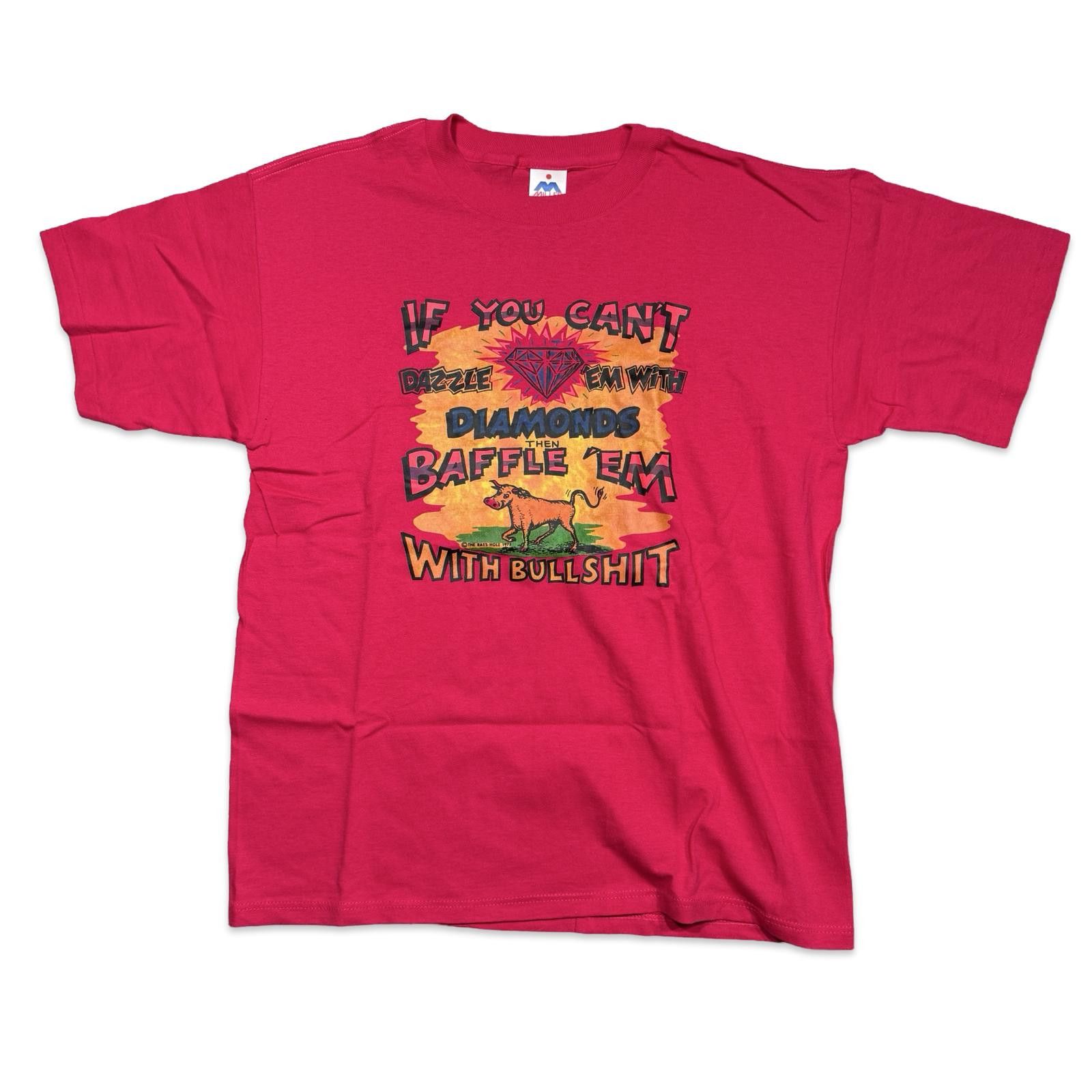 Vintage Vintage Baffle 'Em With BS Funny Graphic T-Shirt Size US L / EU 52-54 / 3 - 1 Thumbnail