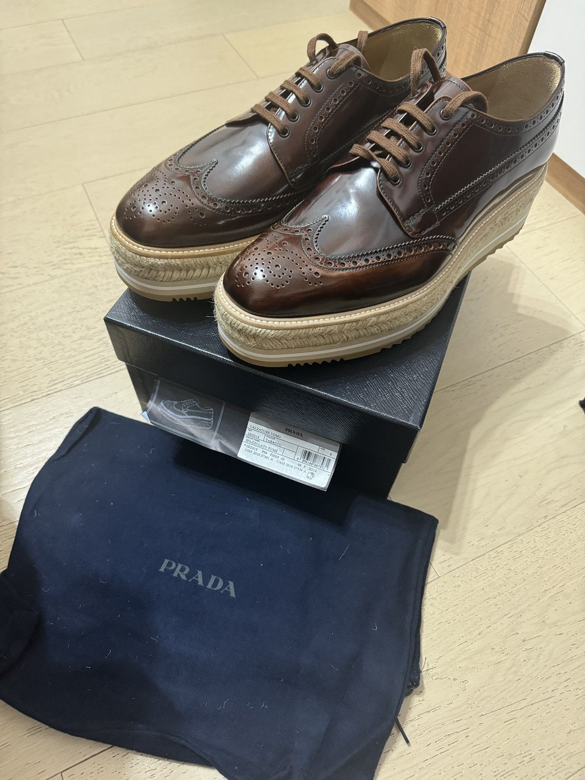 Prada platform brogues dress shoe