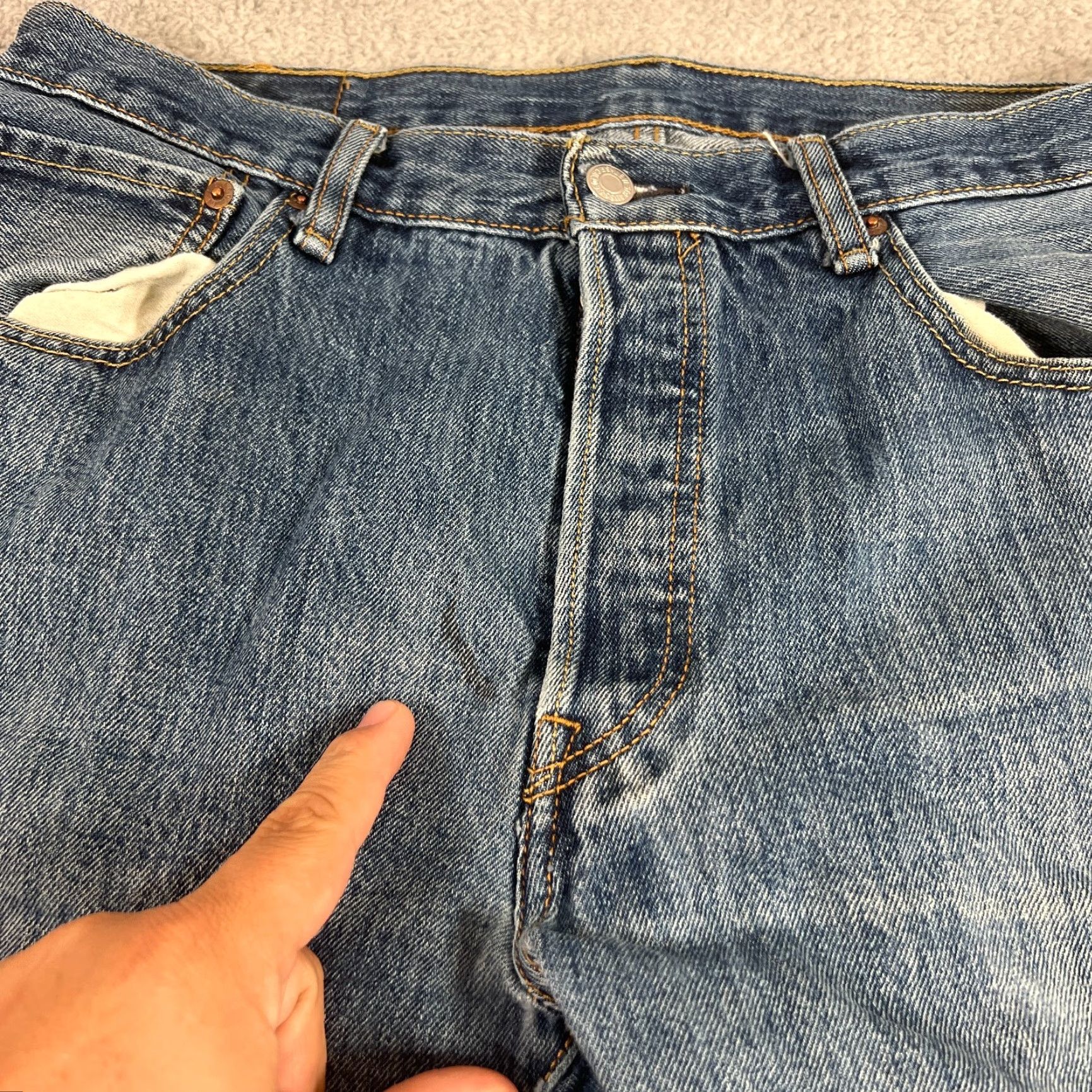 Levi's VINTAGE Levi's 501 Jeans Mens 34x34 Straight Fit Classic Denim Cotton Blue 90s Streetwear Size US 34 / EU 50 - 4 Thumbnail