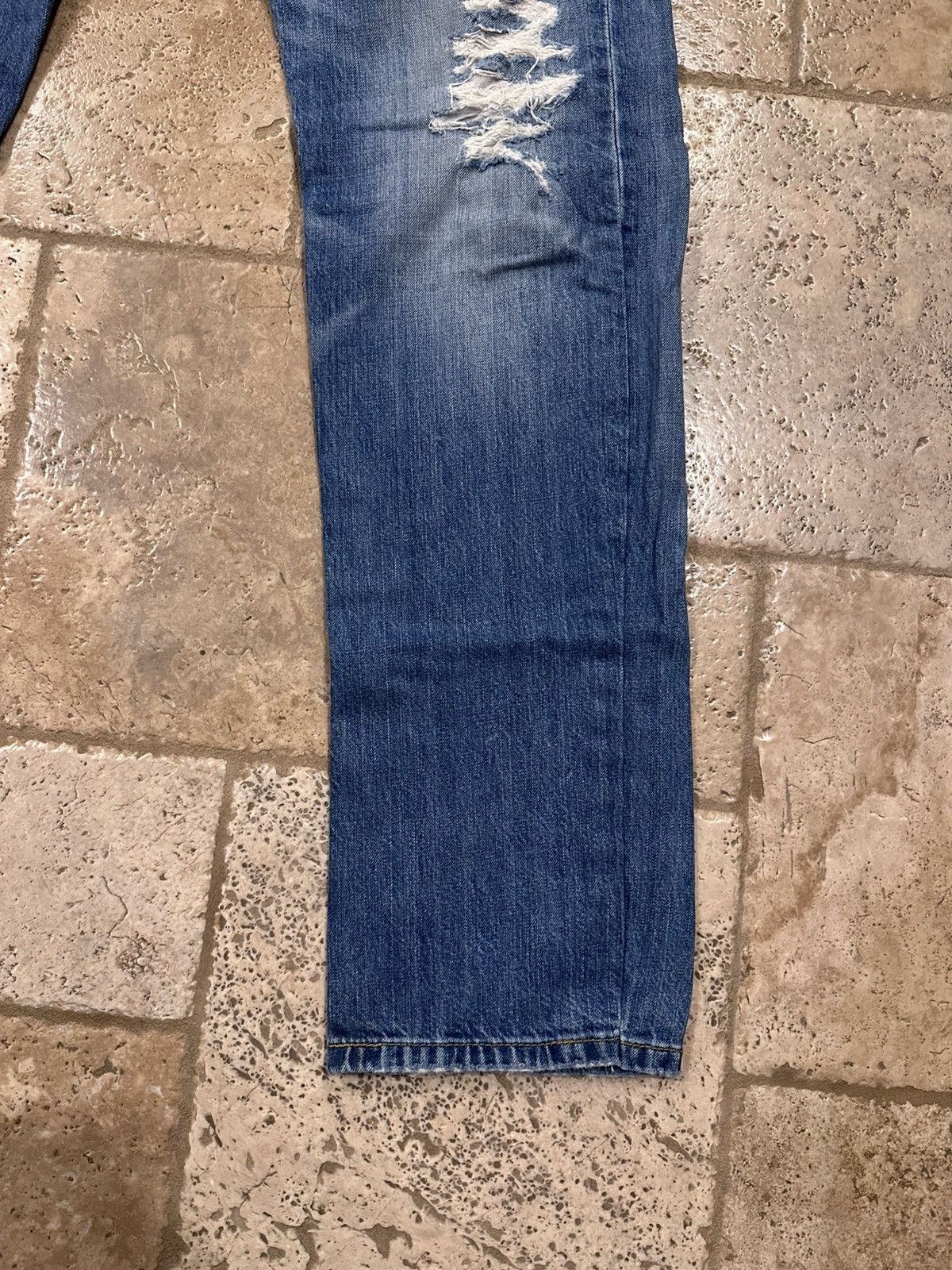 Levi's Vintage Clothing Levi’s Vintage 569 Blue Denim Thrashed Distressed Pants Size US 34 / EU 50 - 5 Thumbnail