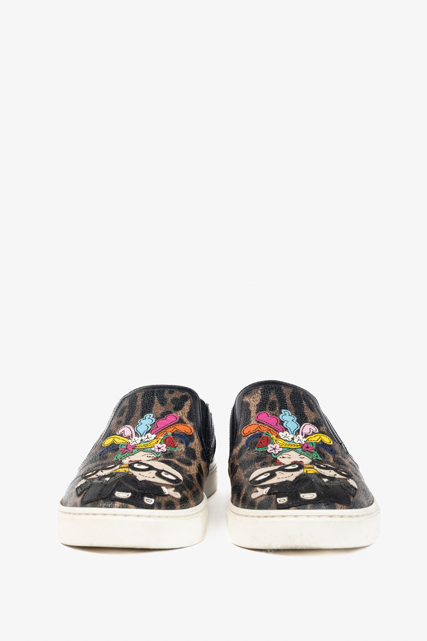 Dolce & Gabbana Dolce & Gabbana DG Family Leopard Slip-On Sneakers Size US 5.5 / IT 35.5 - 3 Thumbnail