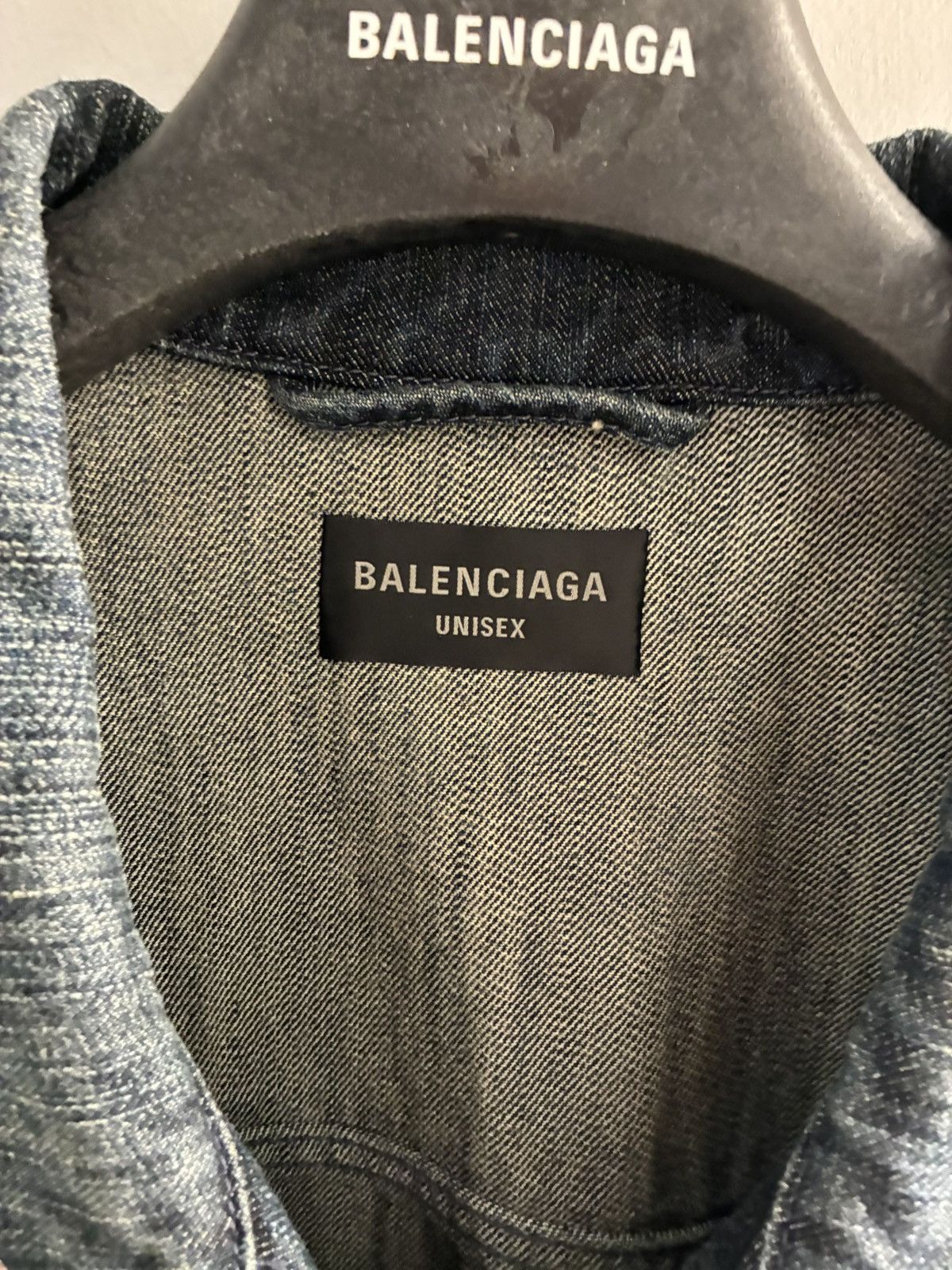 Balenciaga BALENCIAGA Piercing Denim Jacket Size US L / EU 52-54 / 3 - 4 Thumbnail