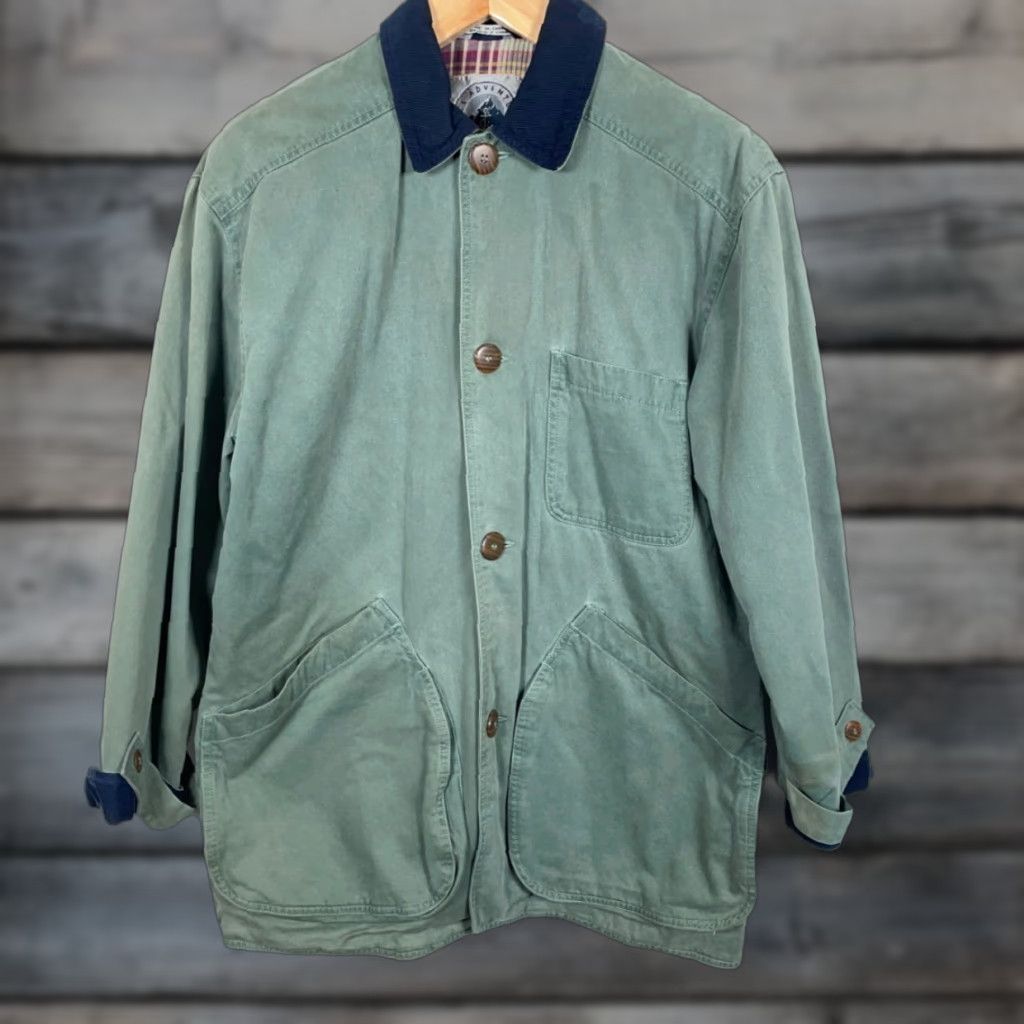 ASH 90s Pigment Dyed Chore Jacket Men's Small Green Plaid Lined Dash Tag Vintage No Size US S / EU 44-46 / 1 - 1 Thumbnail