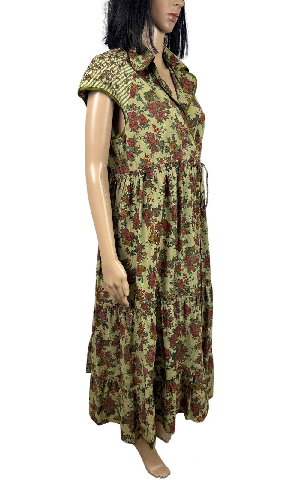 Other Sabyasachi Silk Cotton Maxi Dress Hand Printed Hand Stitched Size L / US 10 / IT 46 - 6 Thumbnail