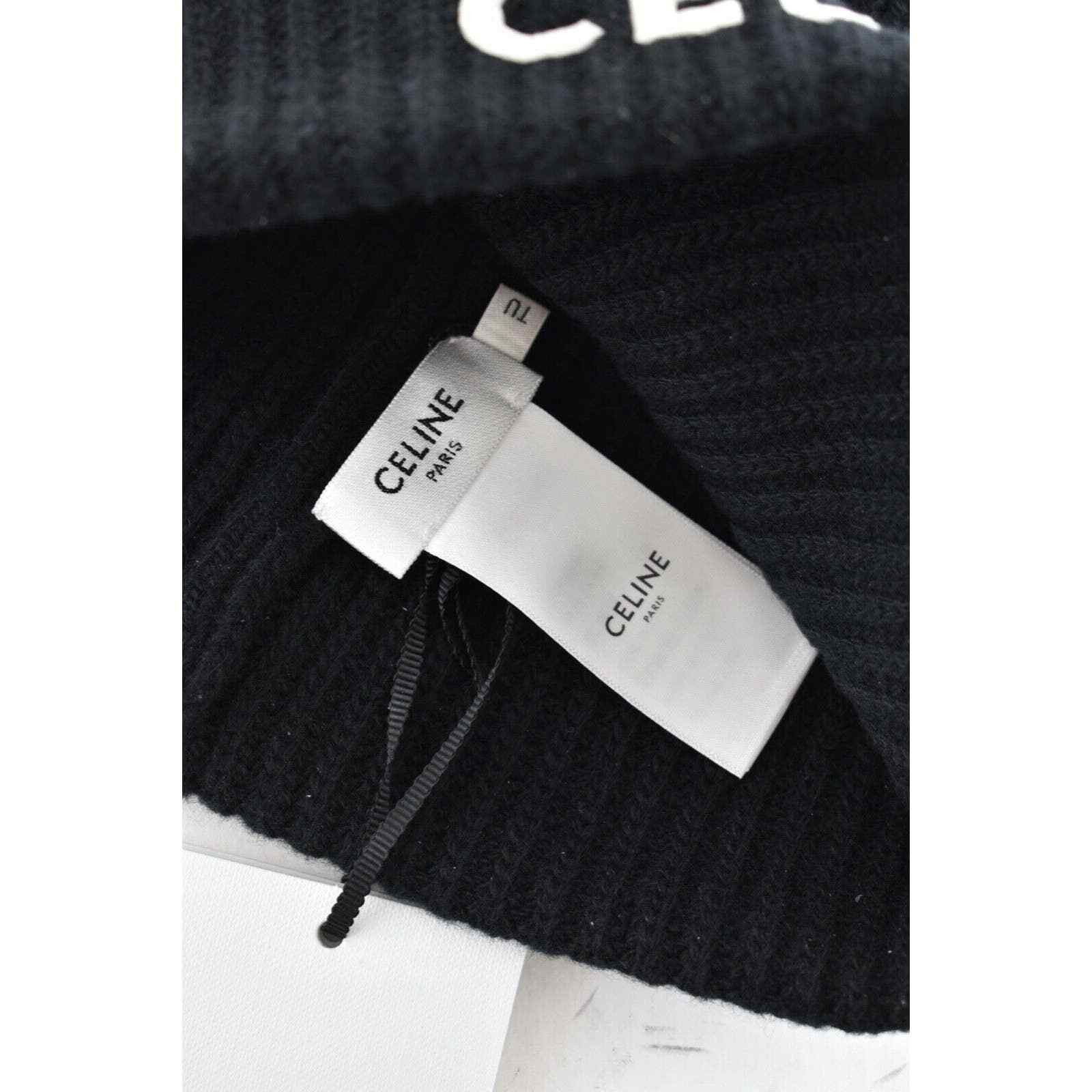 Celine Celine Paris Laine Knit Wool Embroidered Beanie Winter Hat Size ONE SIZE - 9 Thumbnail