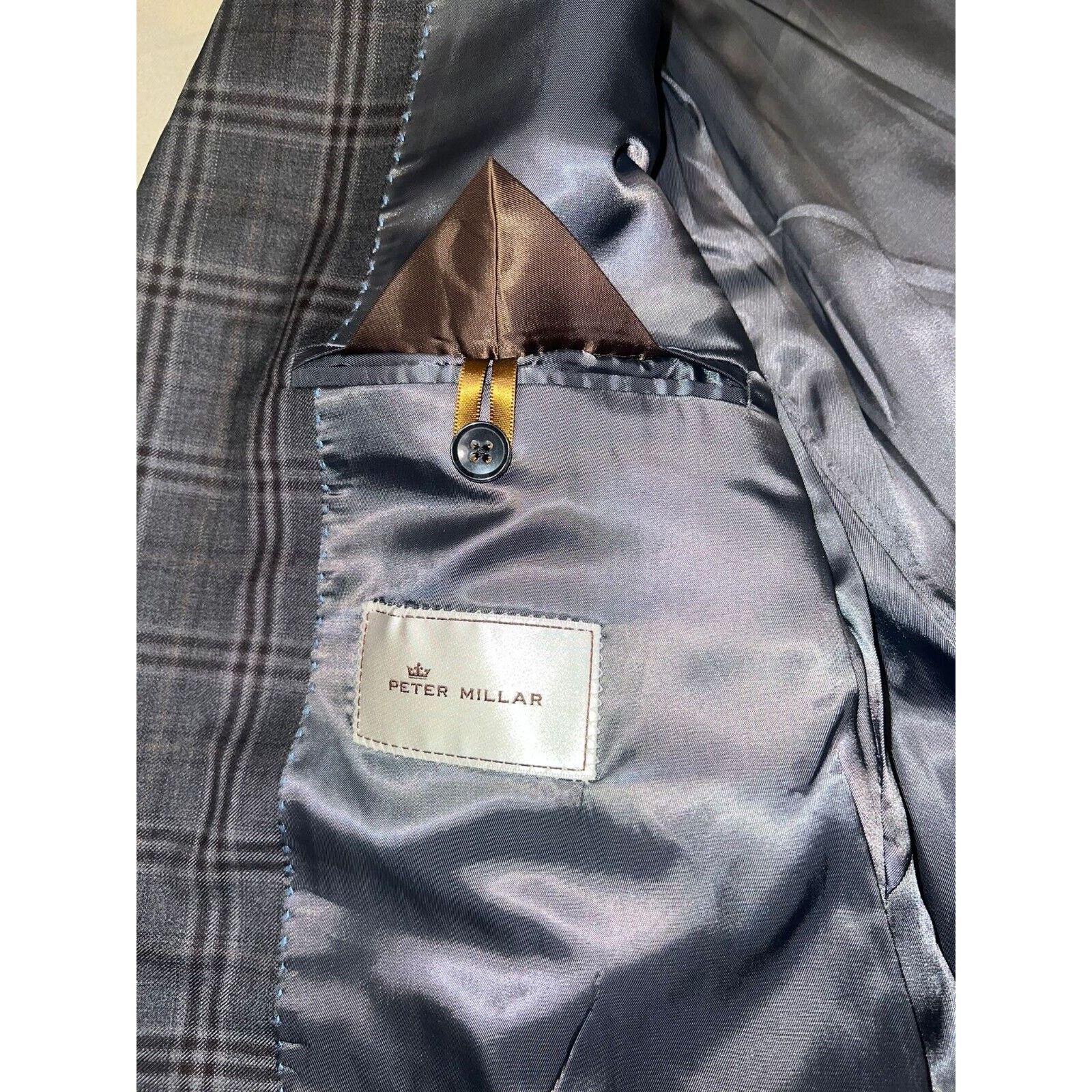 Peter Millar PETER MILLAR BLAZER SIZE 48 R 100% WOOL MADE IN CANADA GRAY Size 48R - 7 Thumbnail