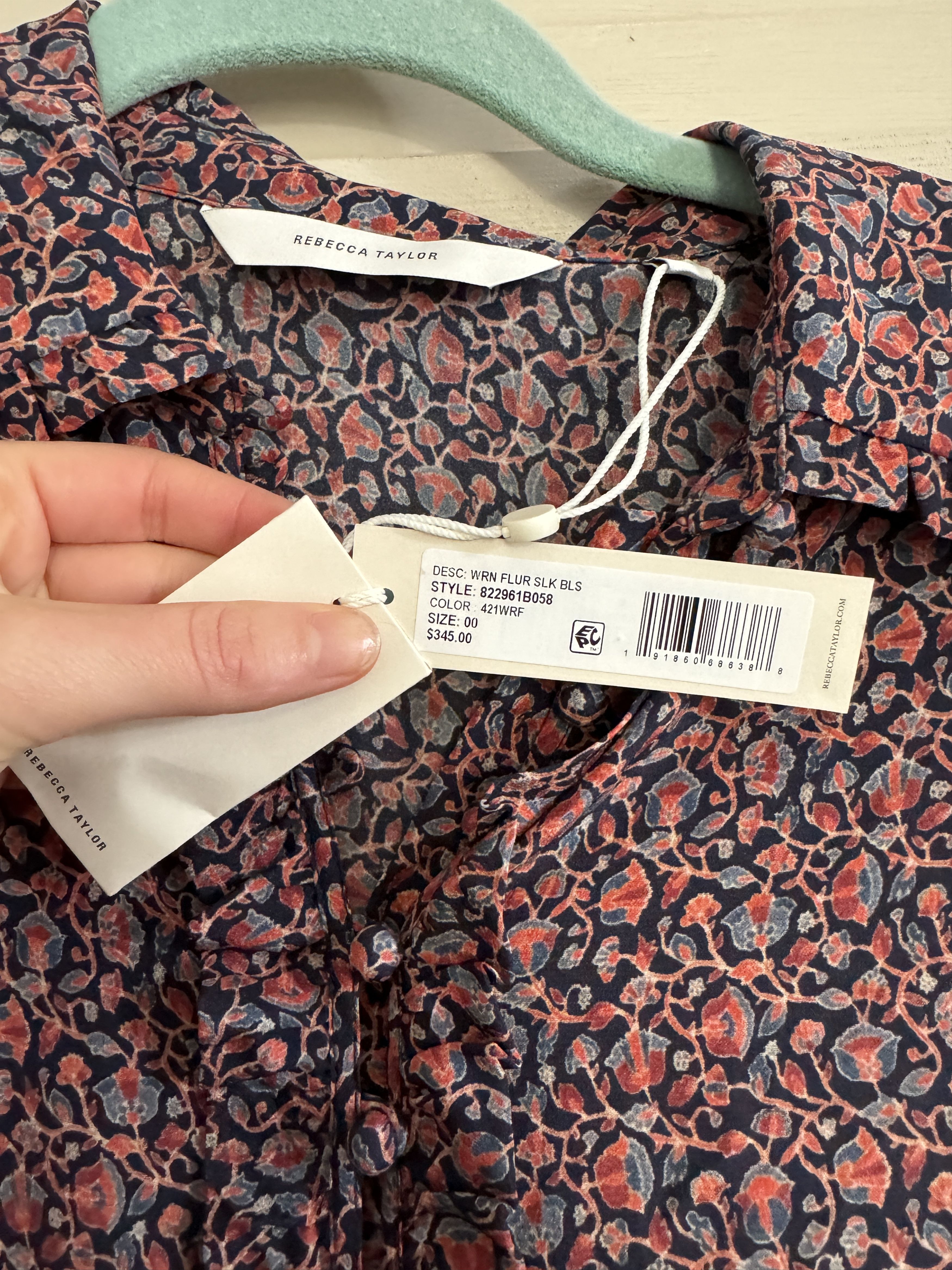Rebecca Taylor Rebecca Taylor Western Floral Blouse Size XXS / US 00 / IT 34 - 2 Thumbnail