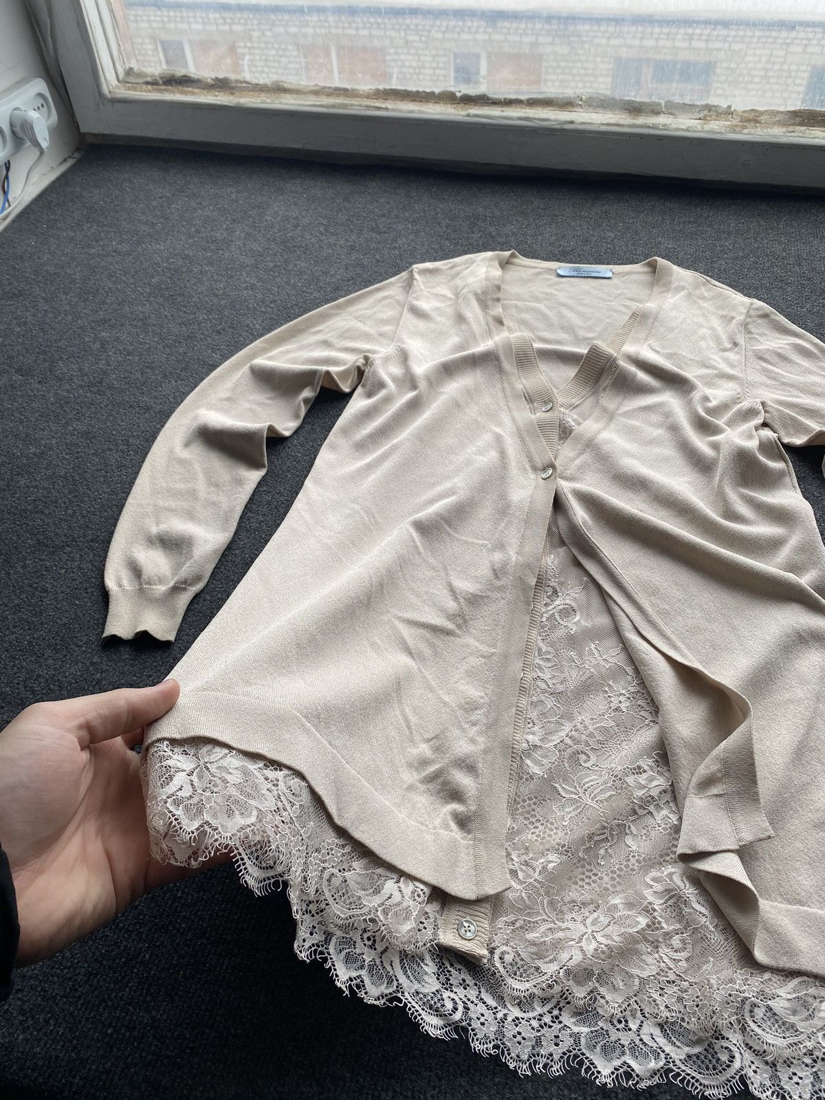 Blumarine 🔥Blumarine Unique Sweater Dress Beige wom sexy rare m sz Size M / US 6-8 / IT 42-44 - 22 Thumbnail