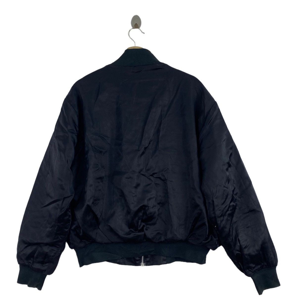 Vintage Vintage NEMESIS SPORTSWEAR USA Plain Black Bomber Jacket Size US XXL / EU 58 / 5 - 3 Thumbnail