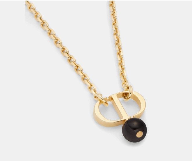 Dior o1w1db11224 Size: OS / Petit CD Necklace in Gold & Black Size ONE SIZE - 2 Thumbnail