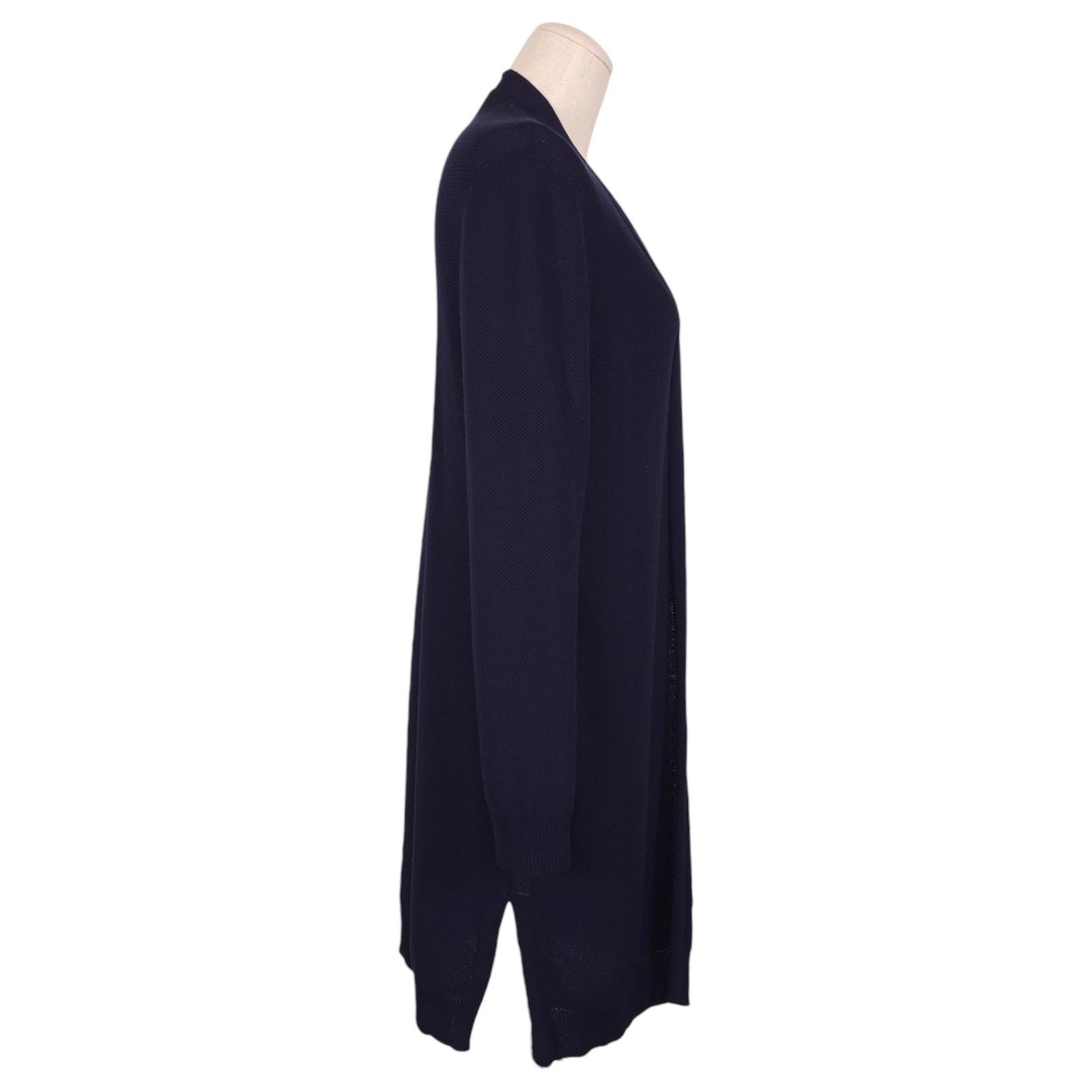 Eileen Fisher Eileen Fisher Open Front Long Cardigan Blue Sz Small Size S / US 4 / IT 40 - 4 Thumbnail
