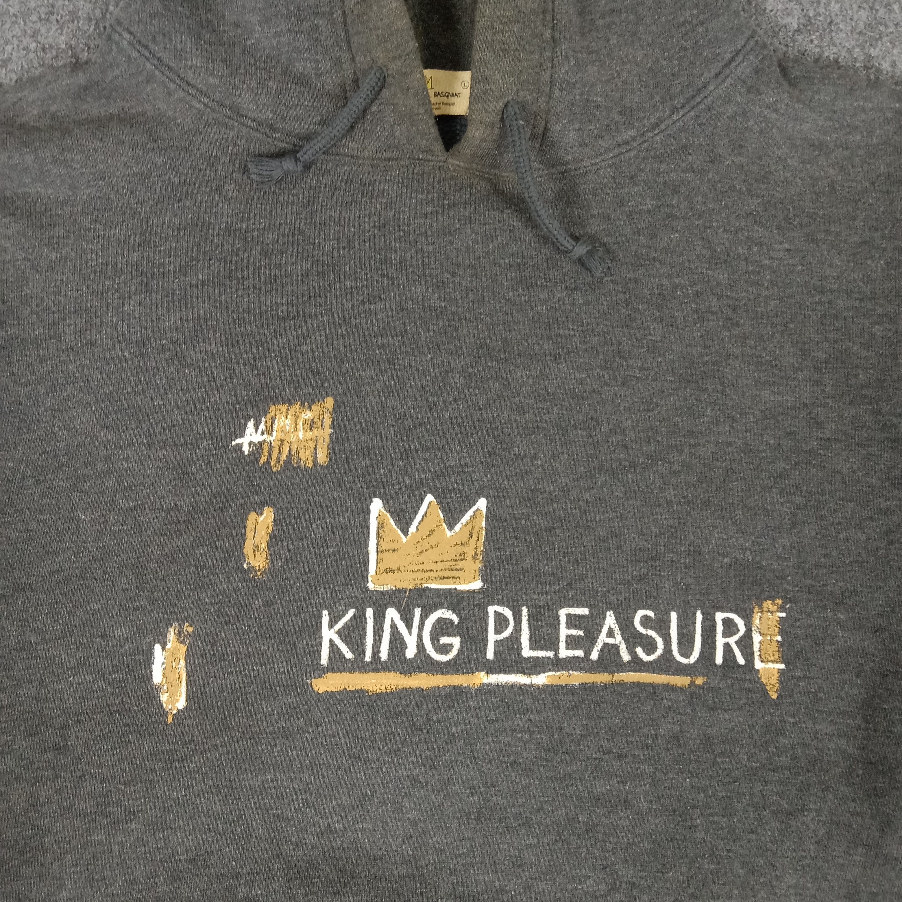 Jean-Michel Basquiat × Vintage Jean Michael Basquiat King Pleasure Art Hoodies Size US L / EU 52-54 / 3 - 3 Thumbnail