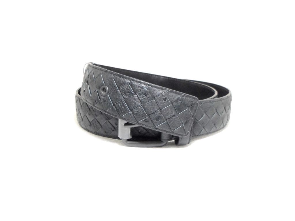Bottega Veneta Bottega Veneta Intrecciato Ostrich belt Size 38 - 2 Thumbnail