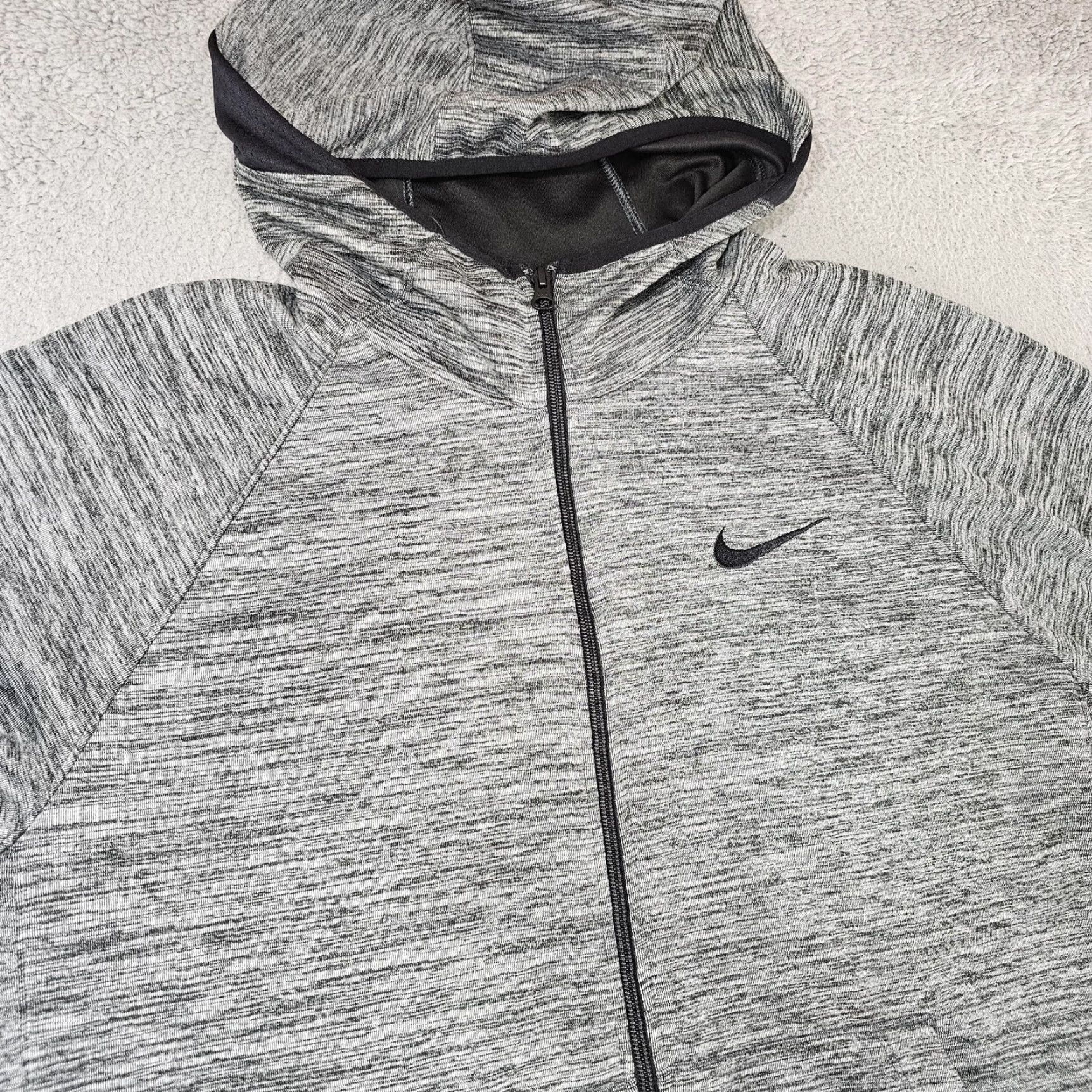 Nike Nike Jacket Mens L Gray Dri-FIT Full Zip Hooded Training AT3232-032 Size US L / EU 52-54 / 3 - 2 Thumbnail