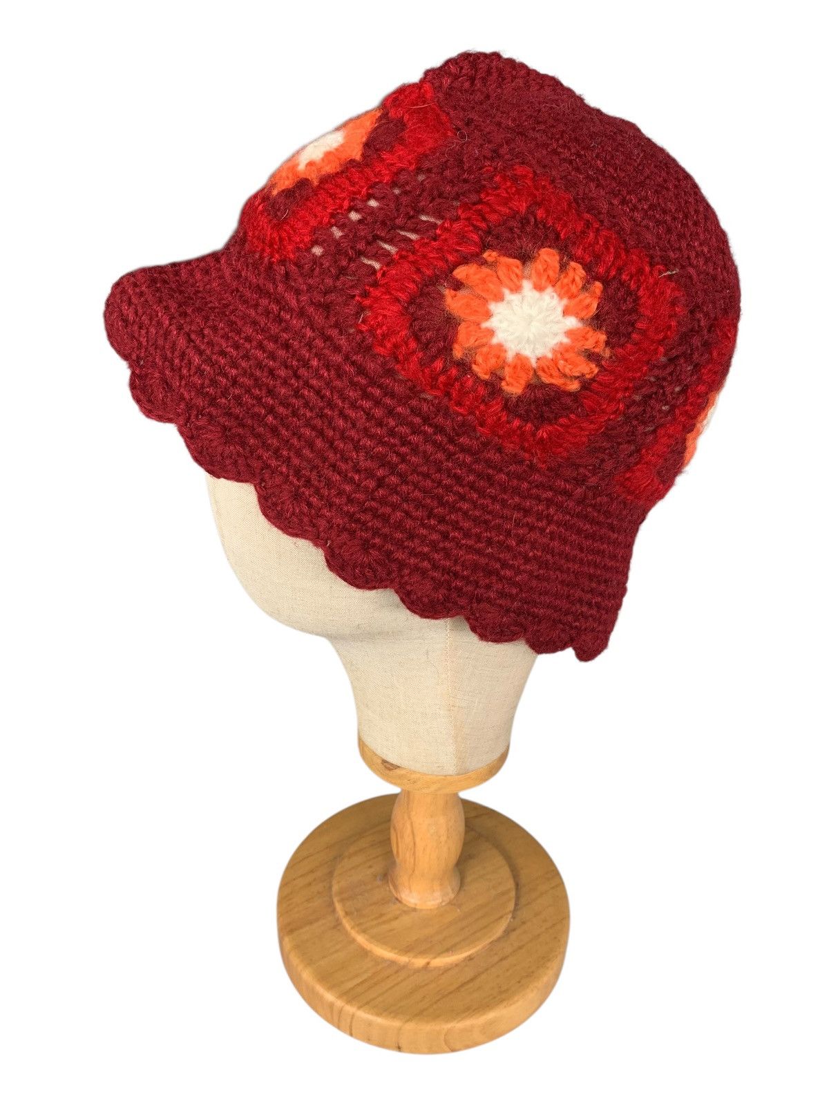 Kapital Knitted Crochet Handmade flower design Bucket Hats Size ONE SIZE - 1 Thumbnail
