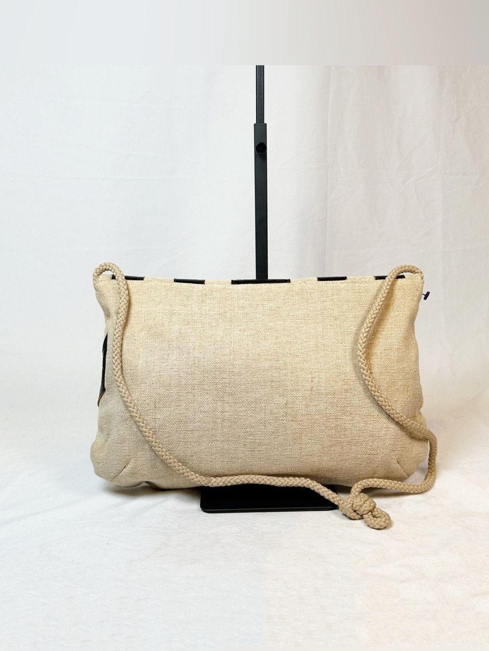 Other Vintage Burlap Black Croc Embossed Leather Crossbody Bag Size ONE SIZE - 8 Thumbnail